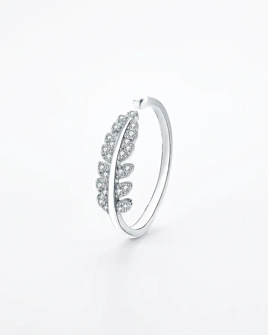Our Kind of Leaf Ring - Silver Ring by BLINGLANE