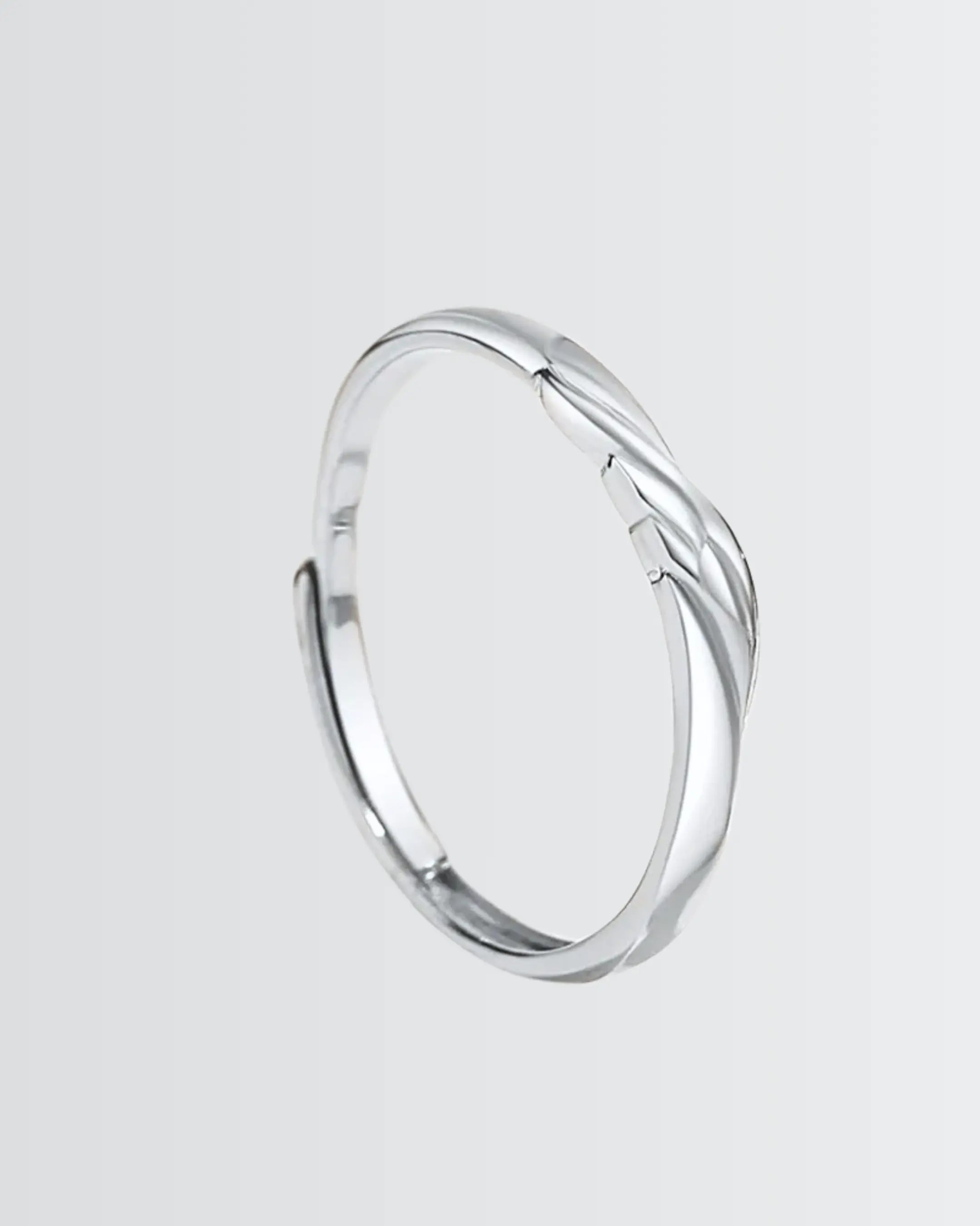 Our Love Beyond Sky & Sea Love Bands - Silver Ring by BLINGLANE