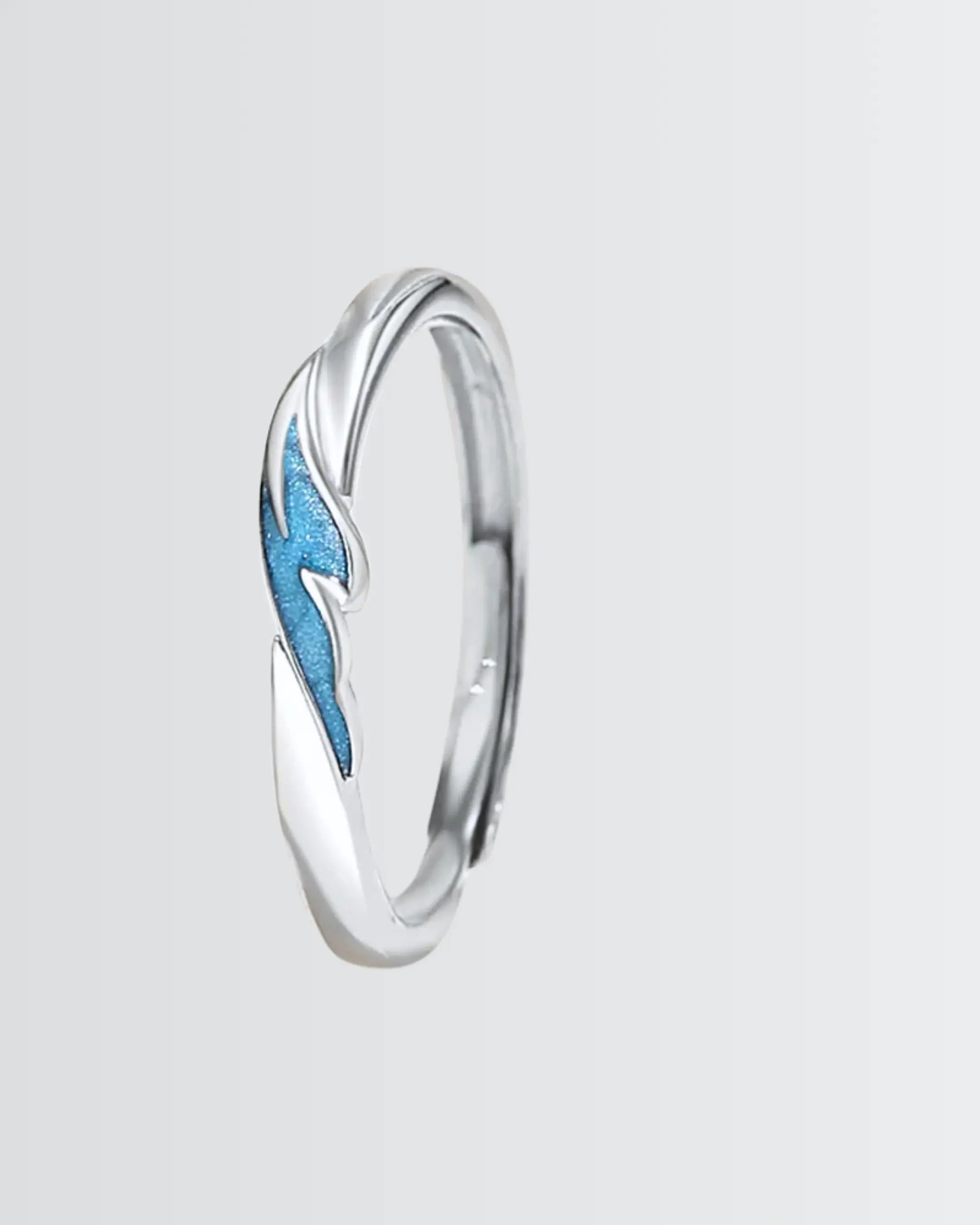 Our Love Beyond Sky & Sea Love Bands - Silver Ring by BLINGLANE