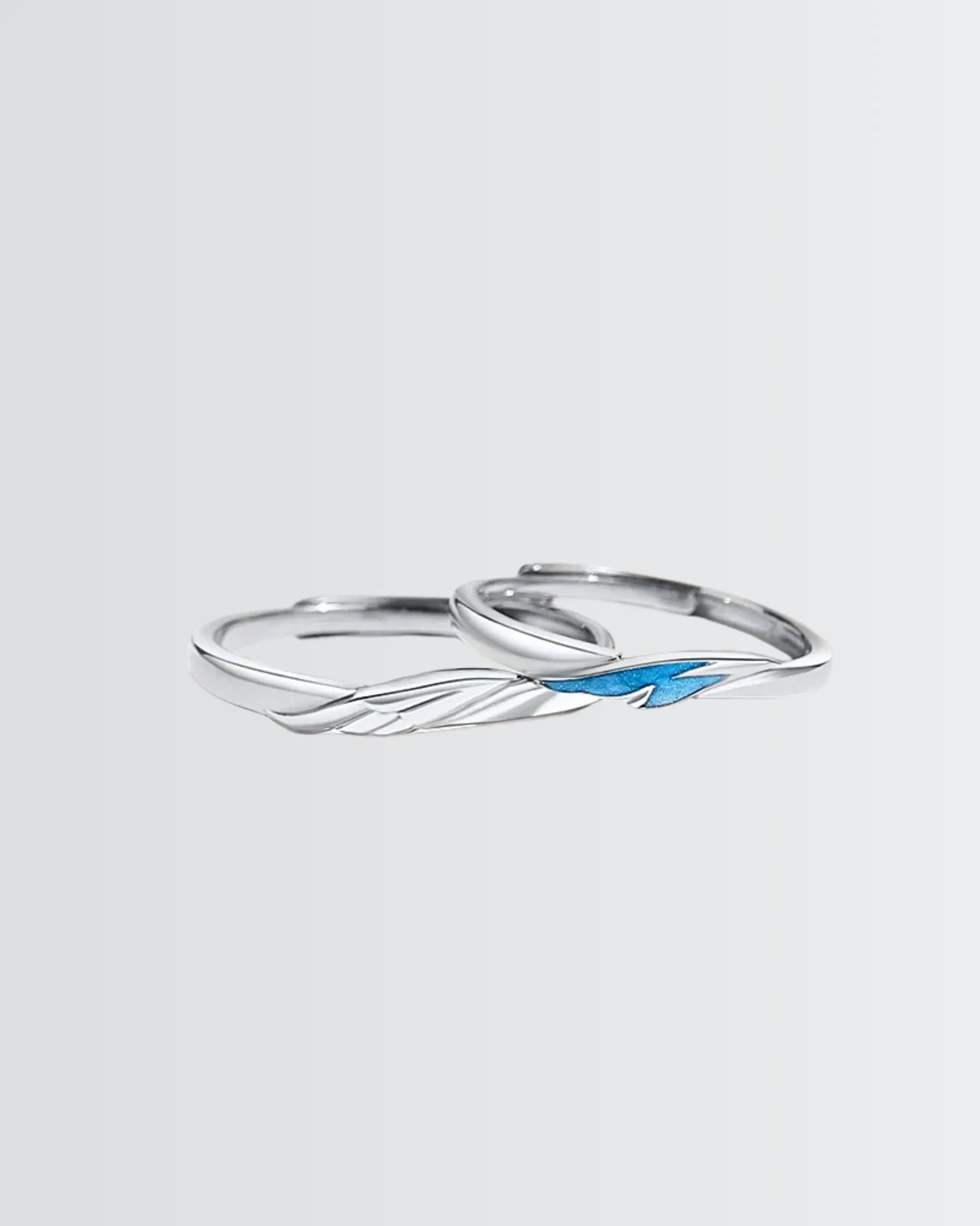 Our Love Beyond Sky & Sea Love Bands - Silver Ring by BLINGLANE