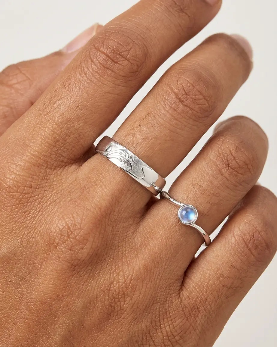 Our Silent Vow Forever Love Bands - Silver Ring by BLINGLANE