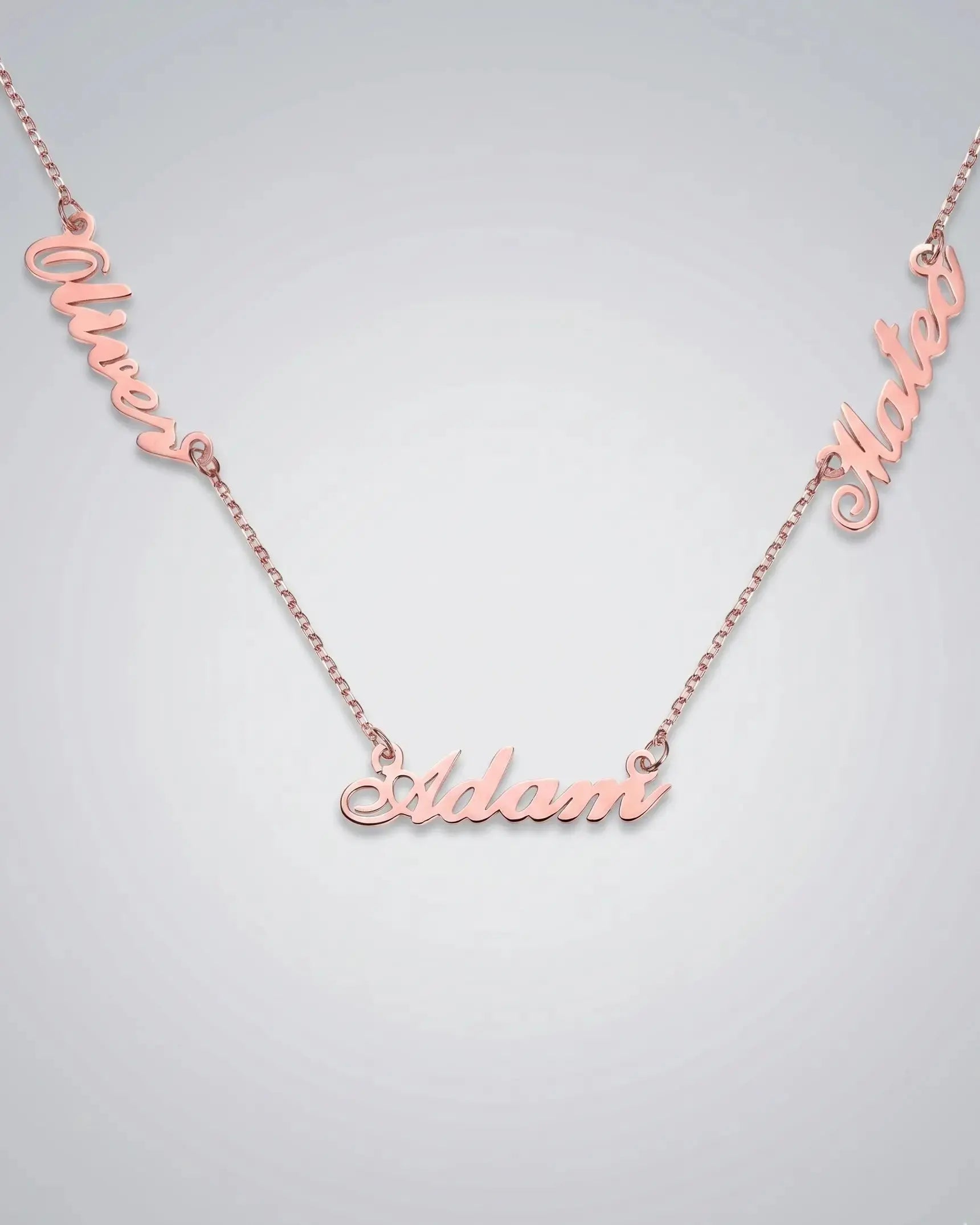 Personalize Three Names Necklace - Silver Necklace by BLINGLANE