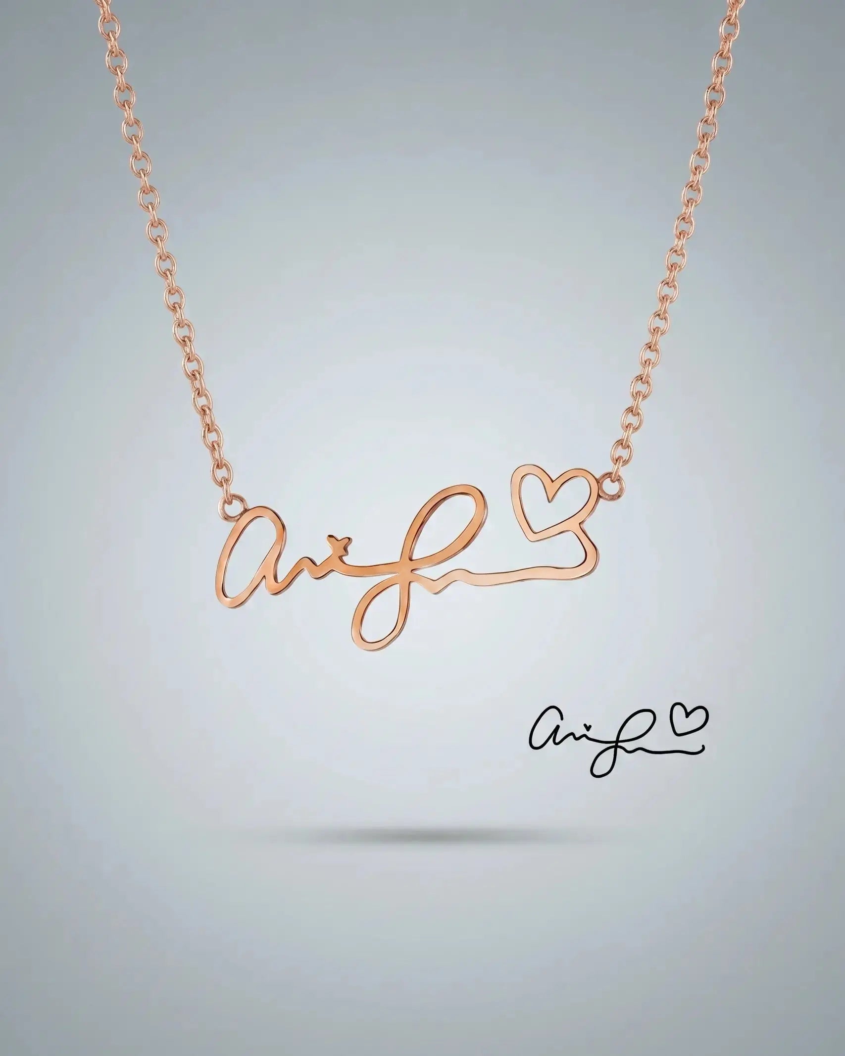 Personalize Your Handwritten Signature Necklace - Silver Necklace by BLINGLANE