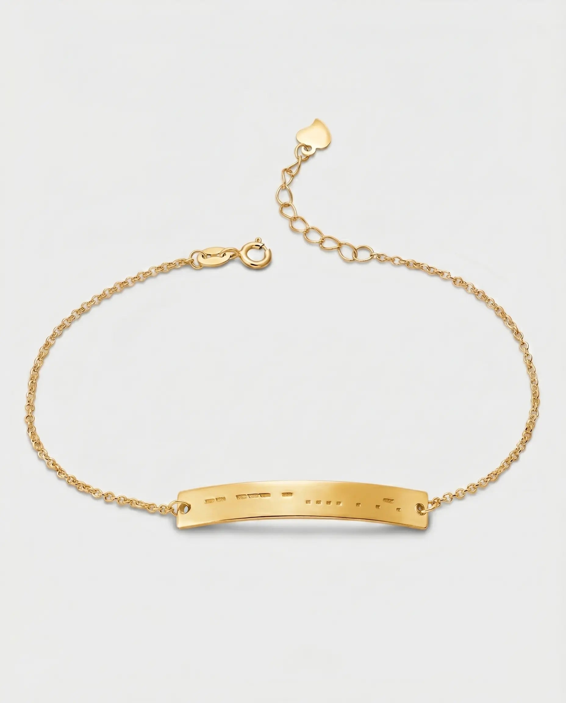 Personalize Your Morse Code Bar Bracelet - Silver Bracelet by BLINGLANE