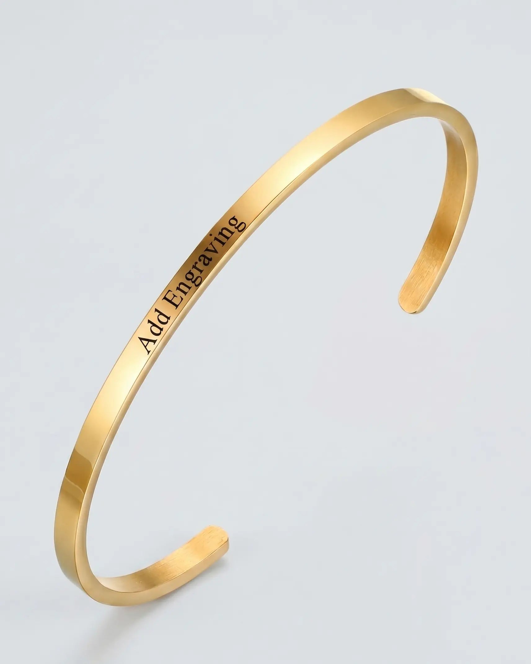 Personalize Your Name 3.5mm Cuff Bangle - Fashion Bangle by BLINGLANE