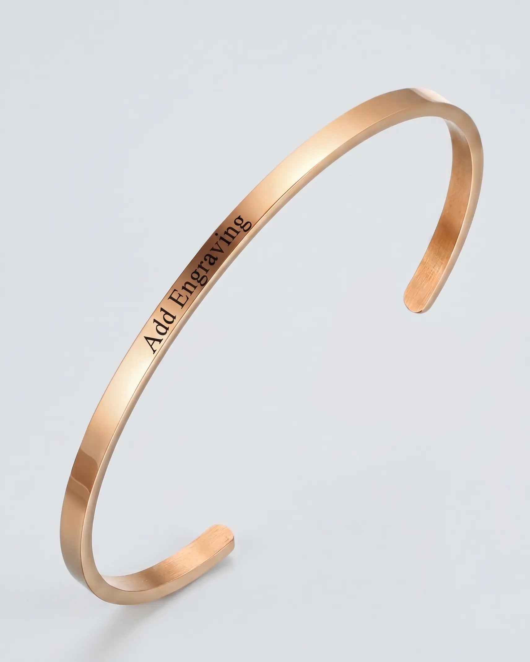 Personalize Your Name 3.5mm Cuff Bangle - Fashion Bangle by BLINGLANE