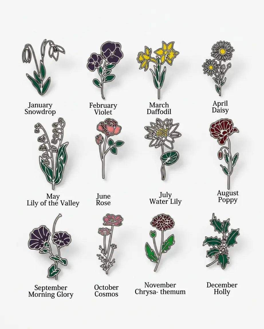 Personalize Your Name & Birth Flower Oblong Necklace-Tailor - Fashion Necklace by BLINGLANE