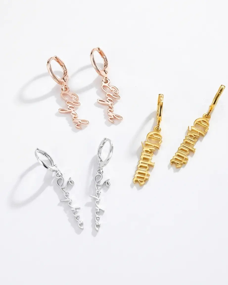 Personalize Your Name Earrings- Tailor - Fashion Earrings by BLINGLANE