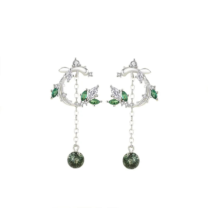 Forest Flow Tassel Earrings