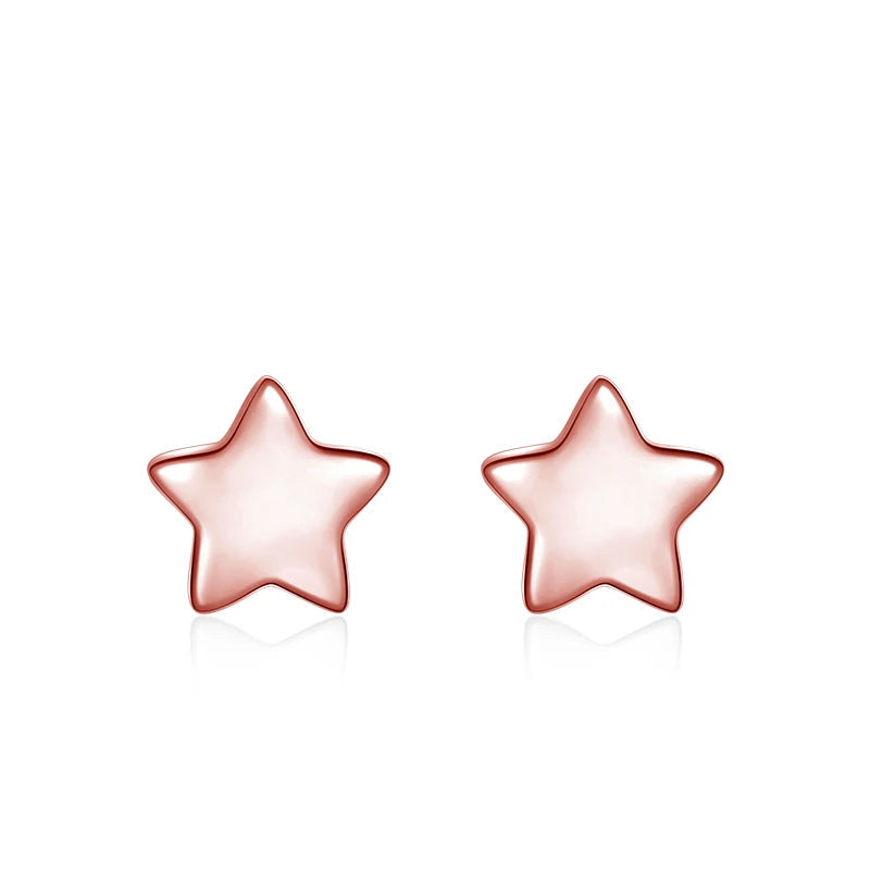 Pendientes minimalistas con diseño de estrellas brillantes