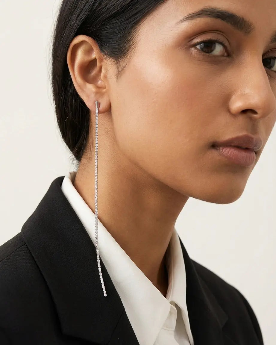 Signature Swing Earrings - Silver Earrings by BLINGLANE