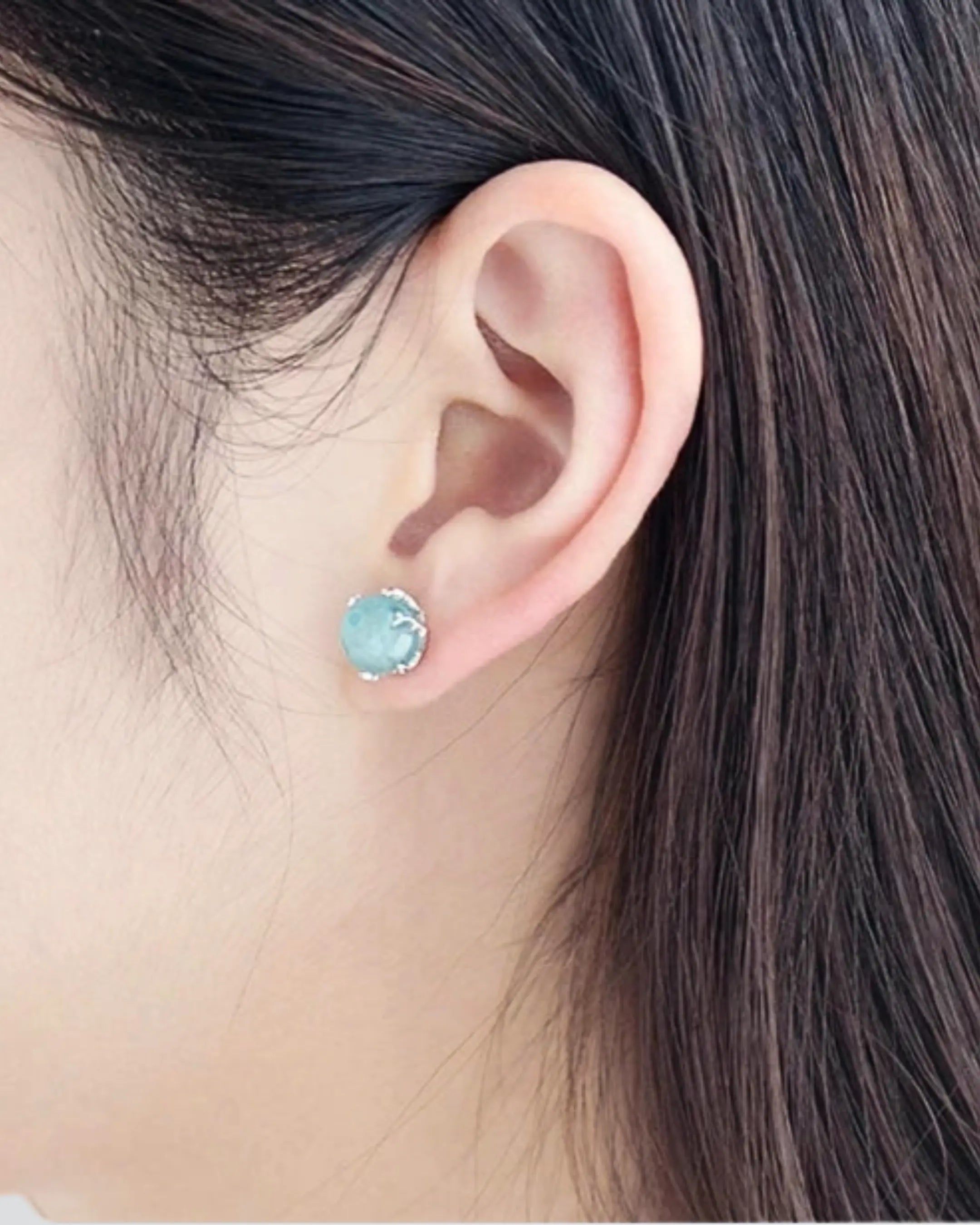 Silver Splash Minimal Studs - Silver Earrings by BLINGLANE