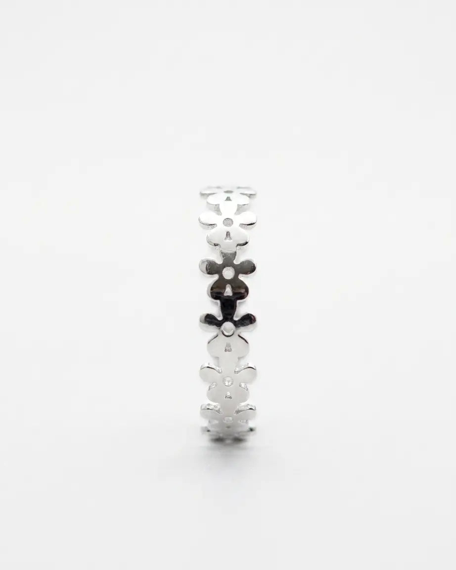 Soft As Petal, Bold As You Ring - Silver Ring by BLINGLANE