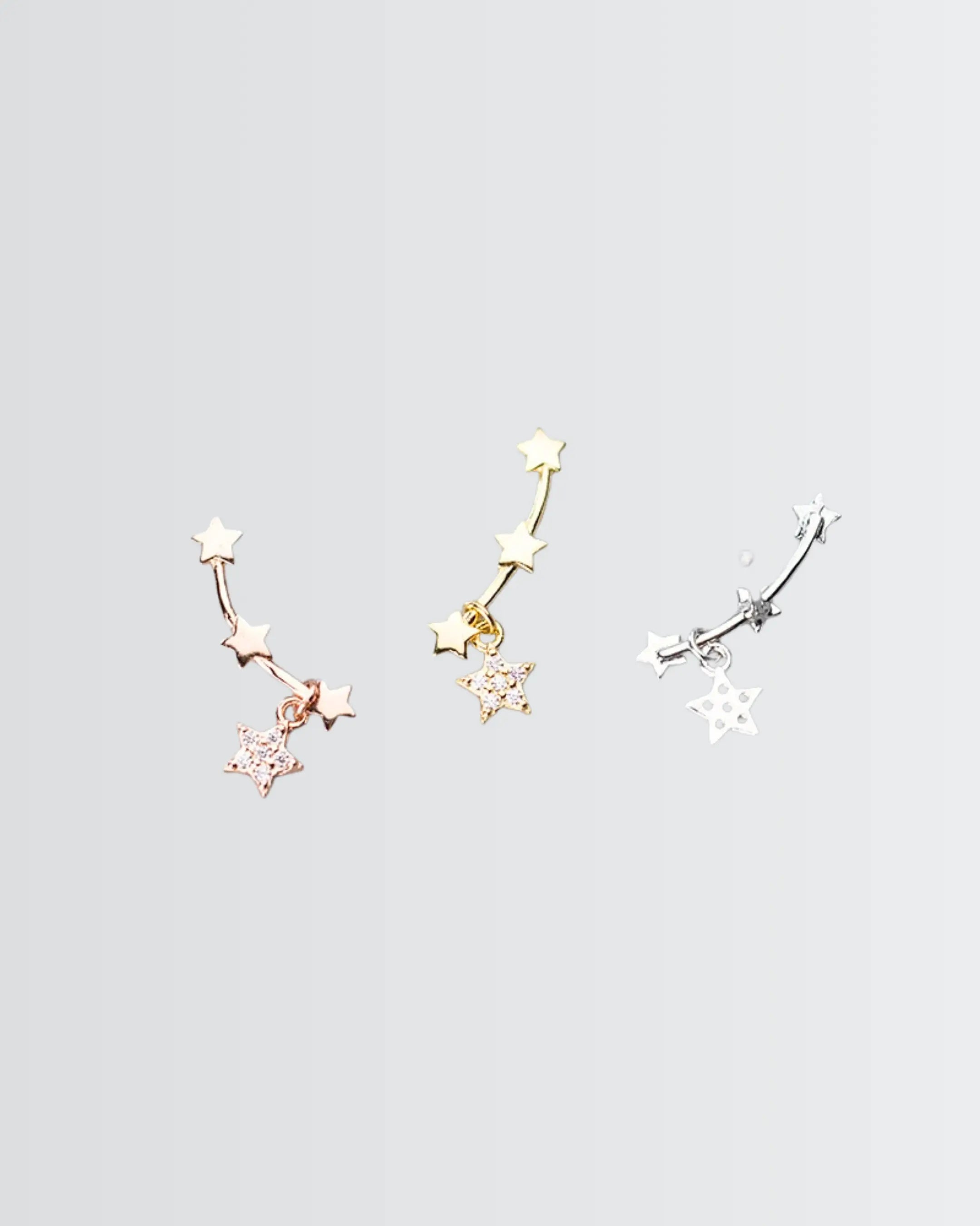 Starlite Minimal Studs - Silver Earrings by BLINGLANE