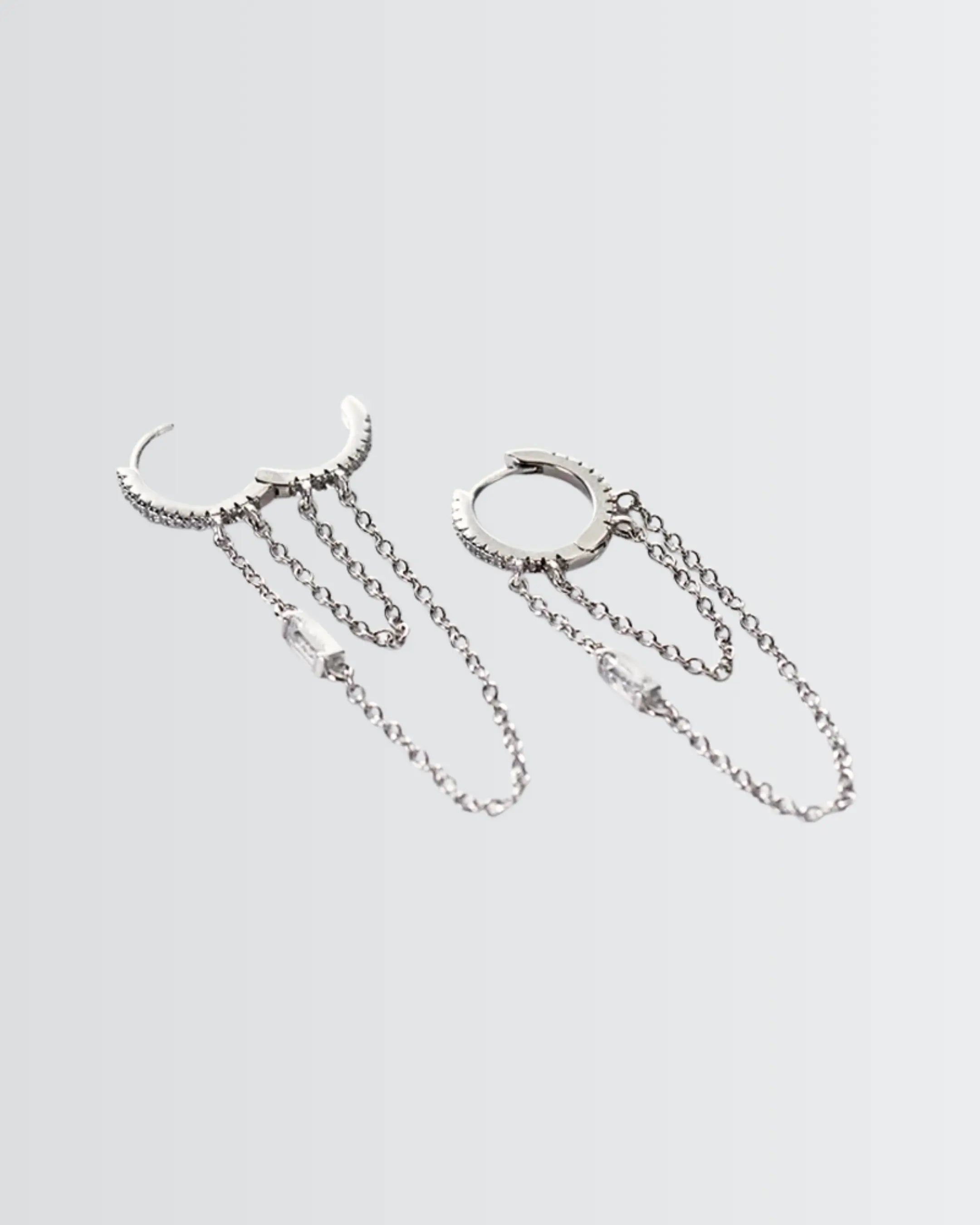 Statement Swing Earrings - Silver Earrings by BLINGLANE