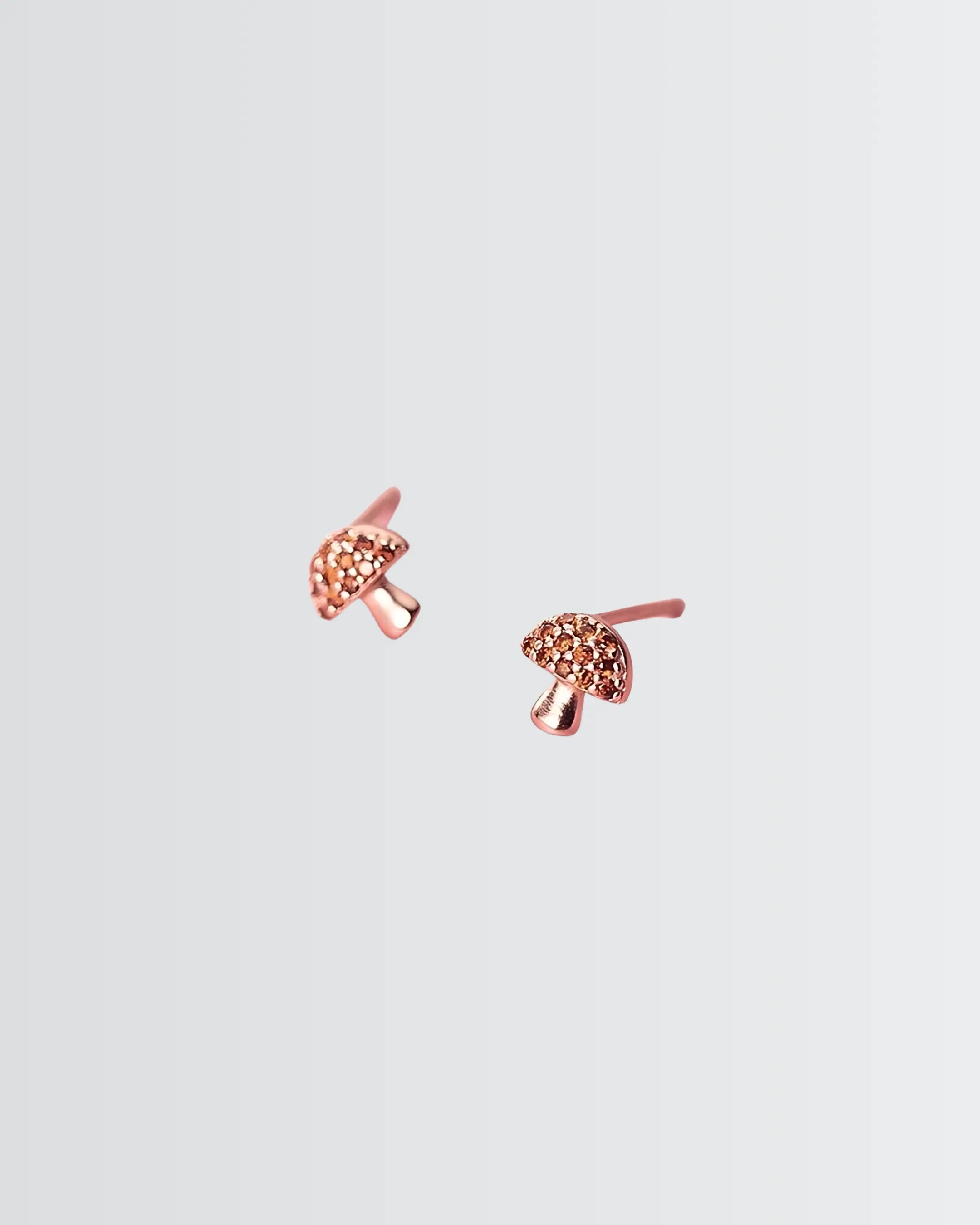 Super Mushroom Studs - Silver Earrings by BLINGLANE