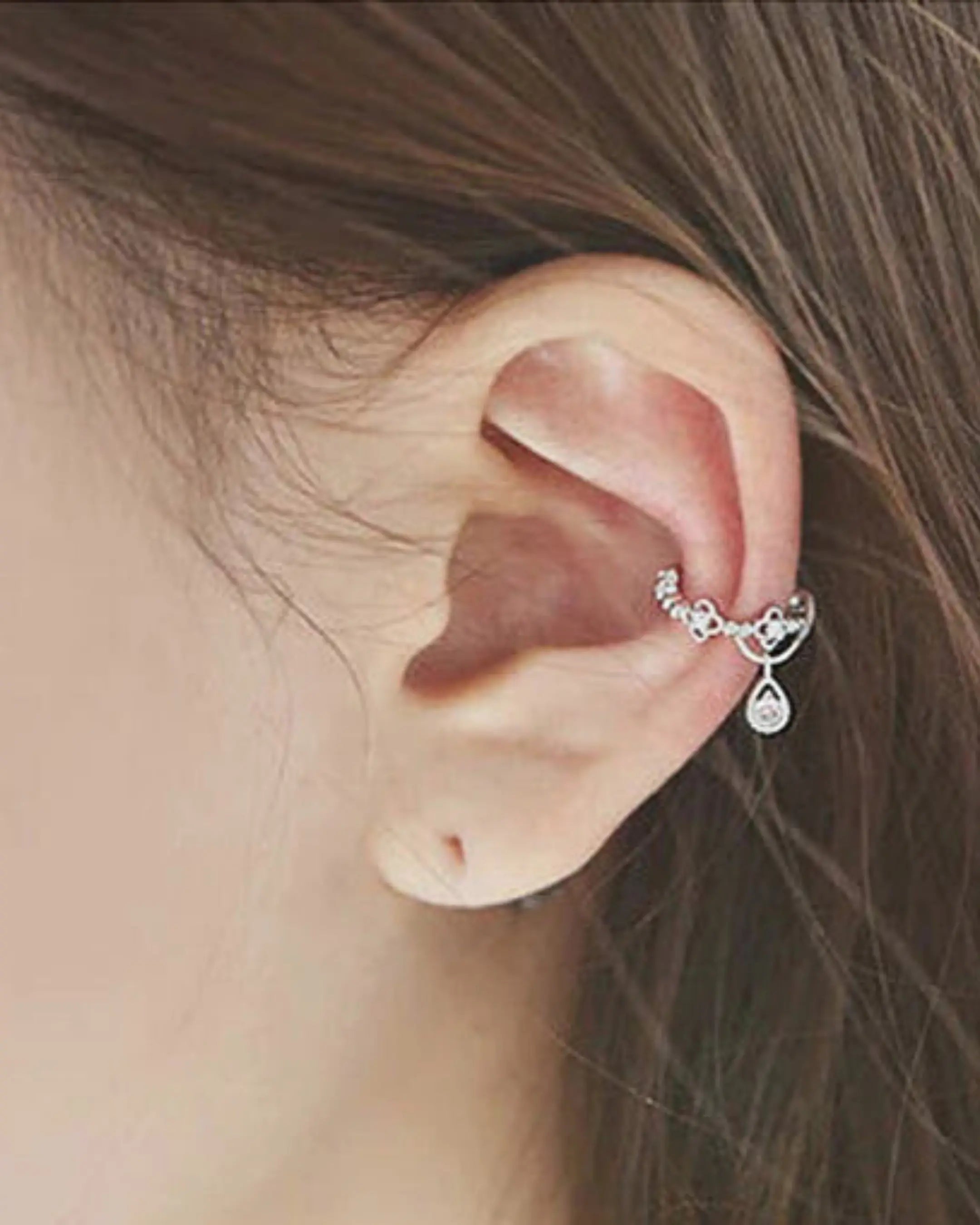 Tiny Twinkle Ear Cuffs - Silver Earrings by BLINGLANE