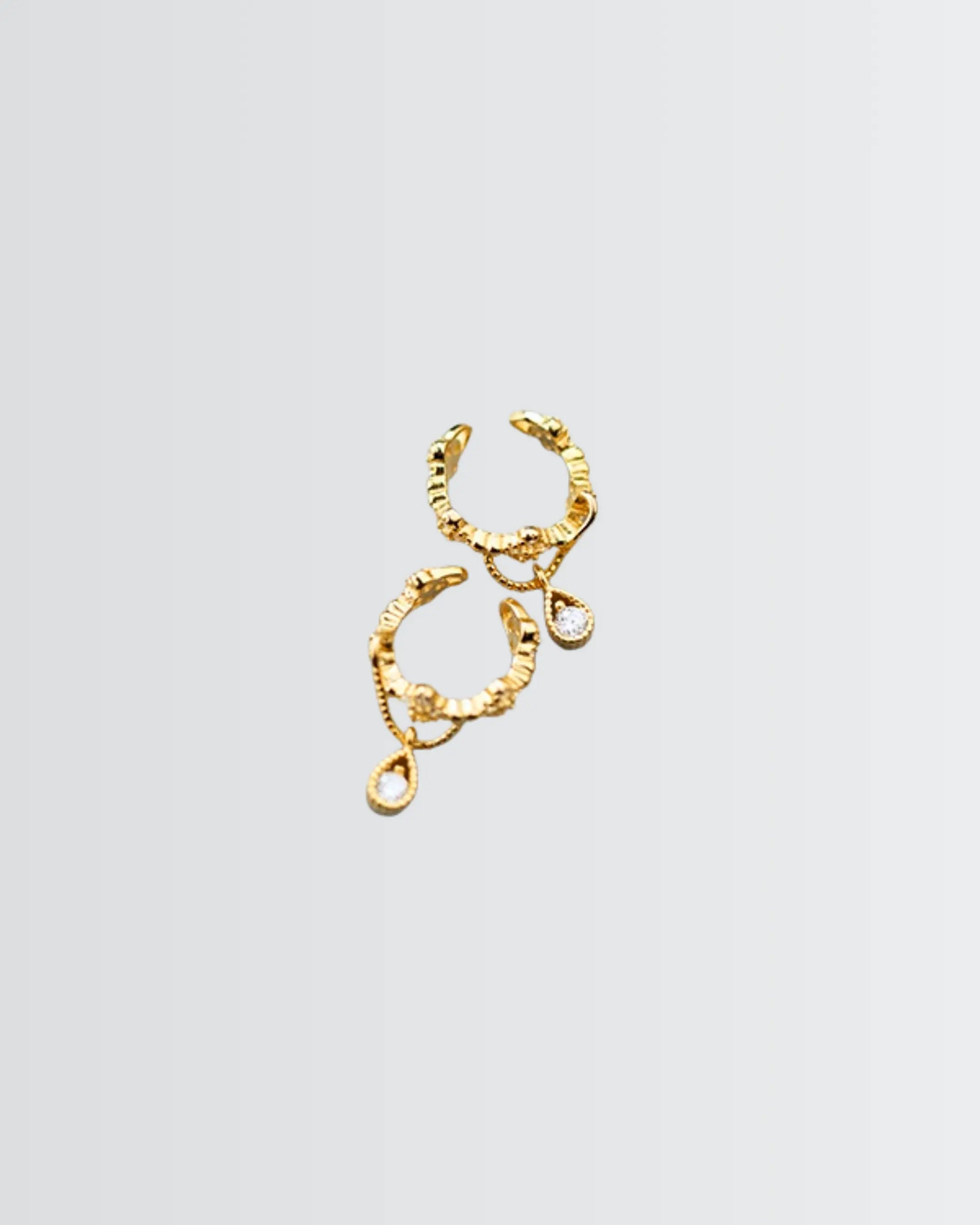 Tiny Twinkle Ear Cuffs - Silver Earrings by BLINGLANE