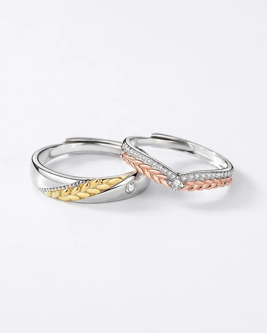Together in Shine Love Bands - Silver Ring by BLINGLANE