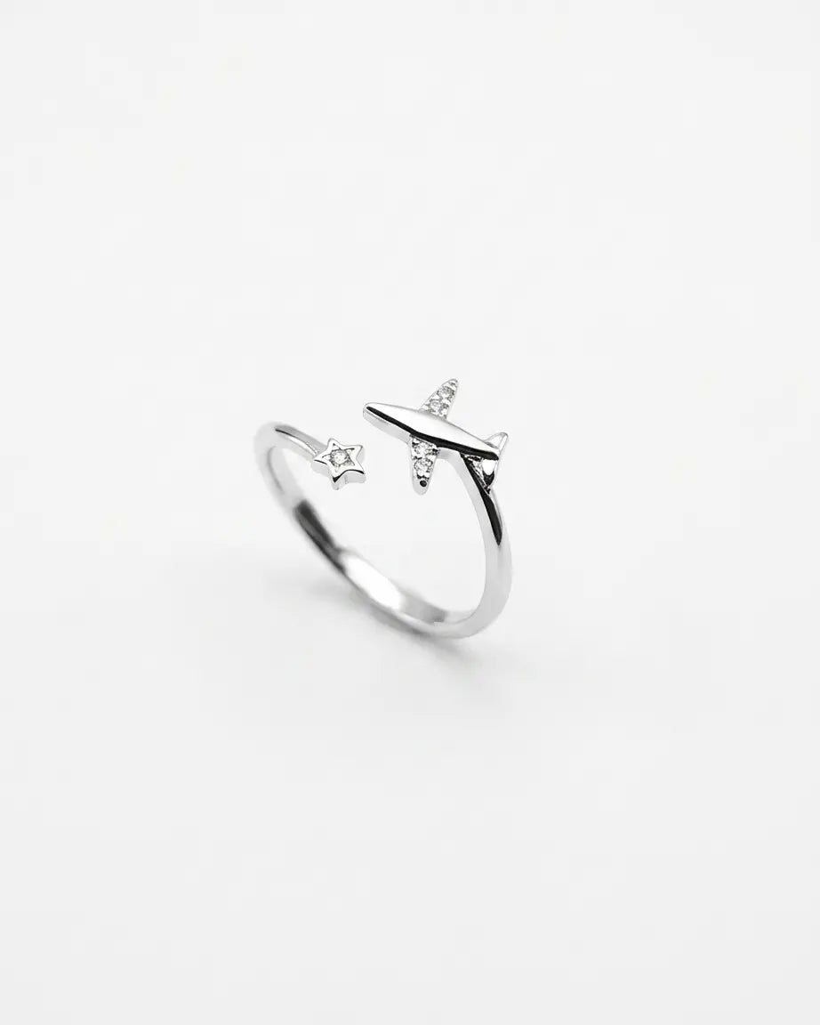 Wanderlust Minimal Ring - Silver Ring by BLINGLANE