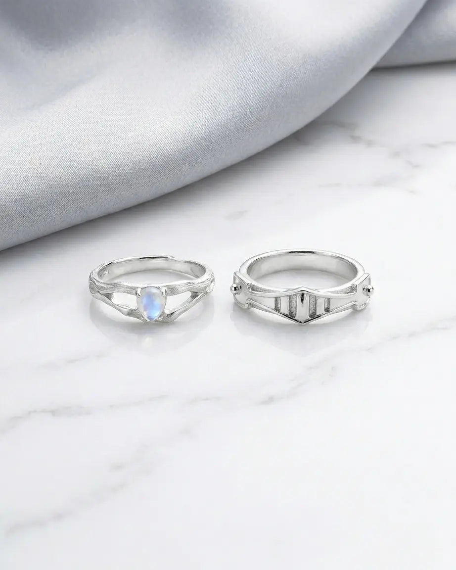 Your Knight in Shining Armor My Princess Love Bands - Silver Rings by BLINGLANE