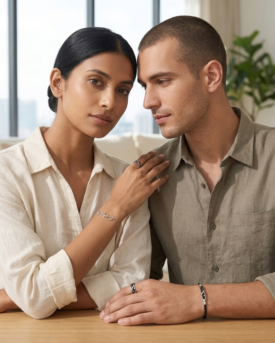 Branching Together Couple Bracelet