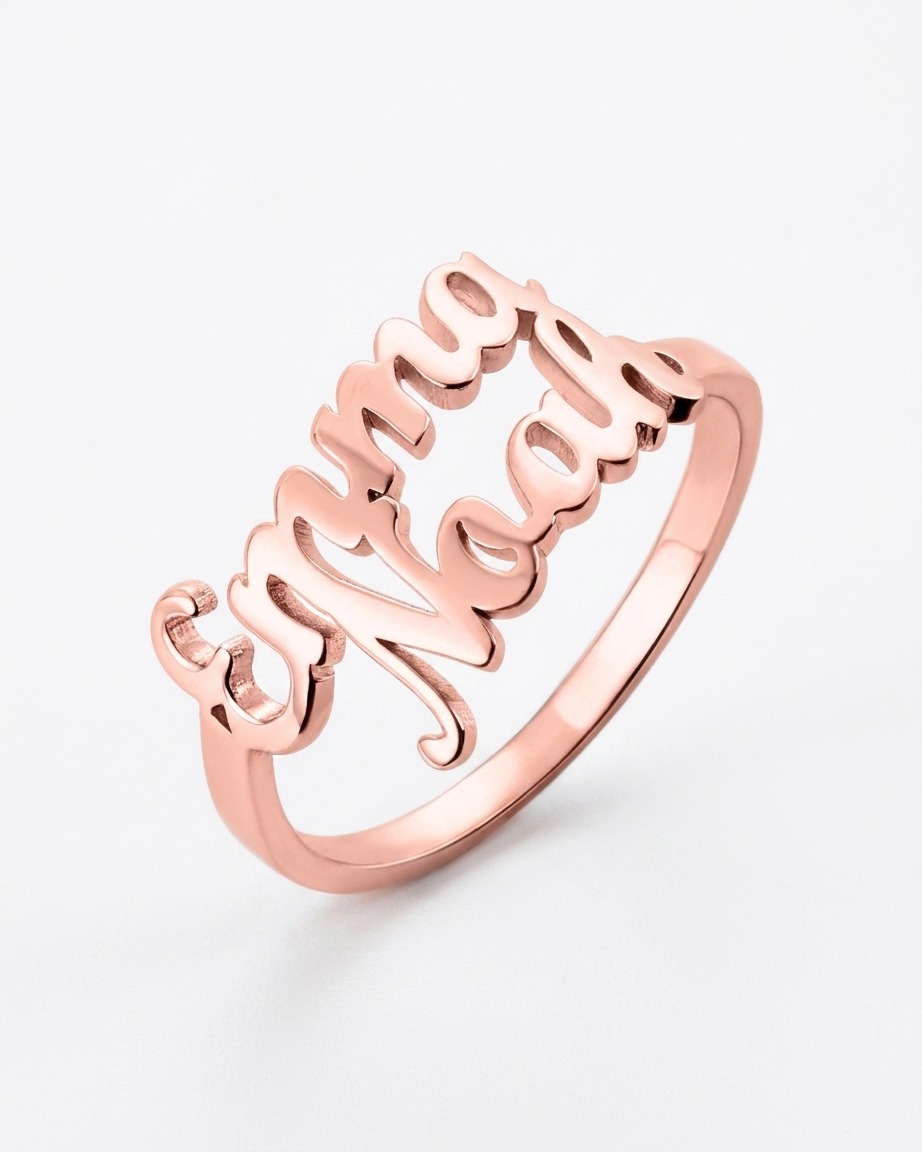 Personalize Two Names Ring - jewellery by BLINGLANE