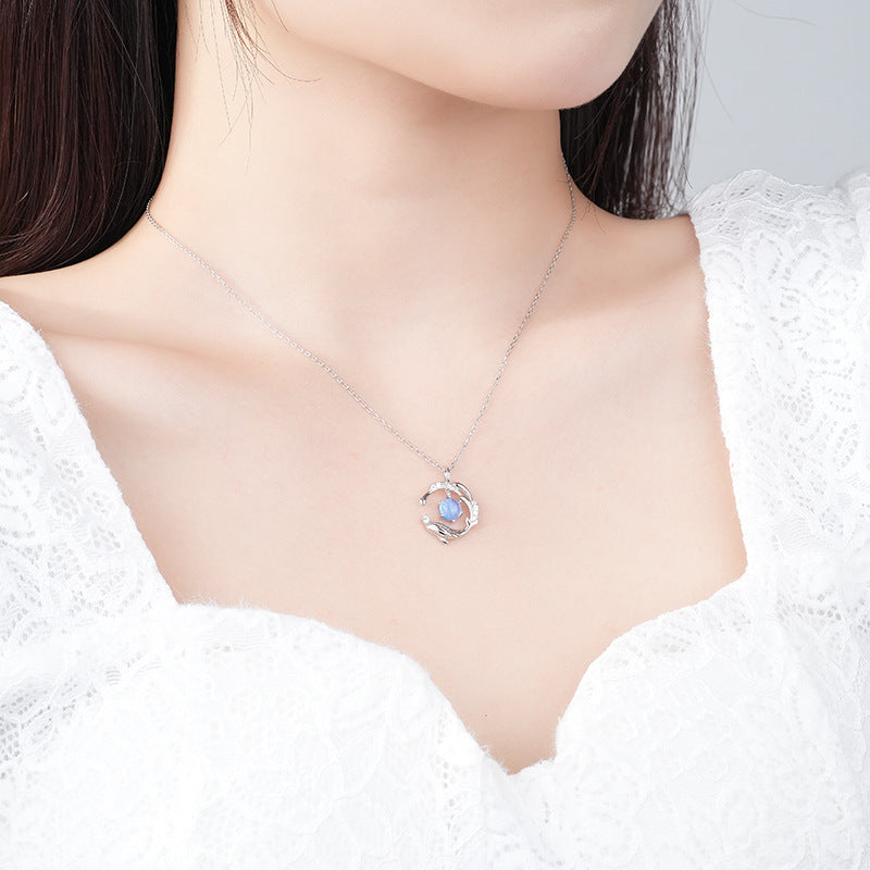 Mystic Wave Whale Necklace