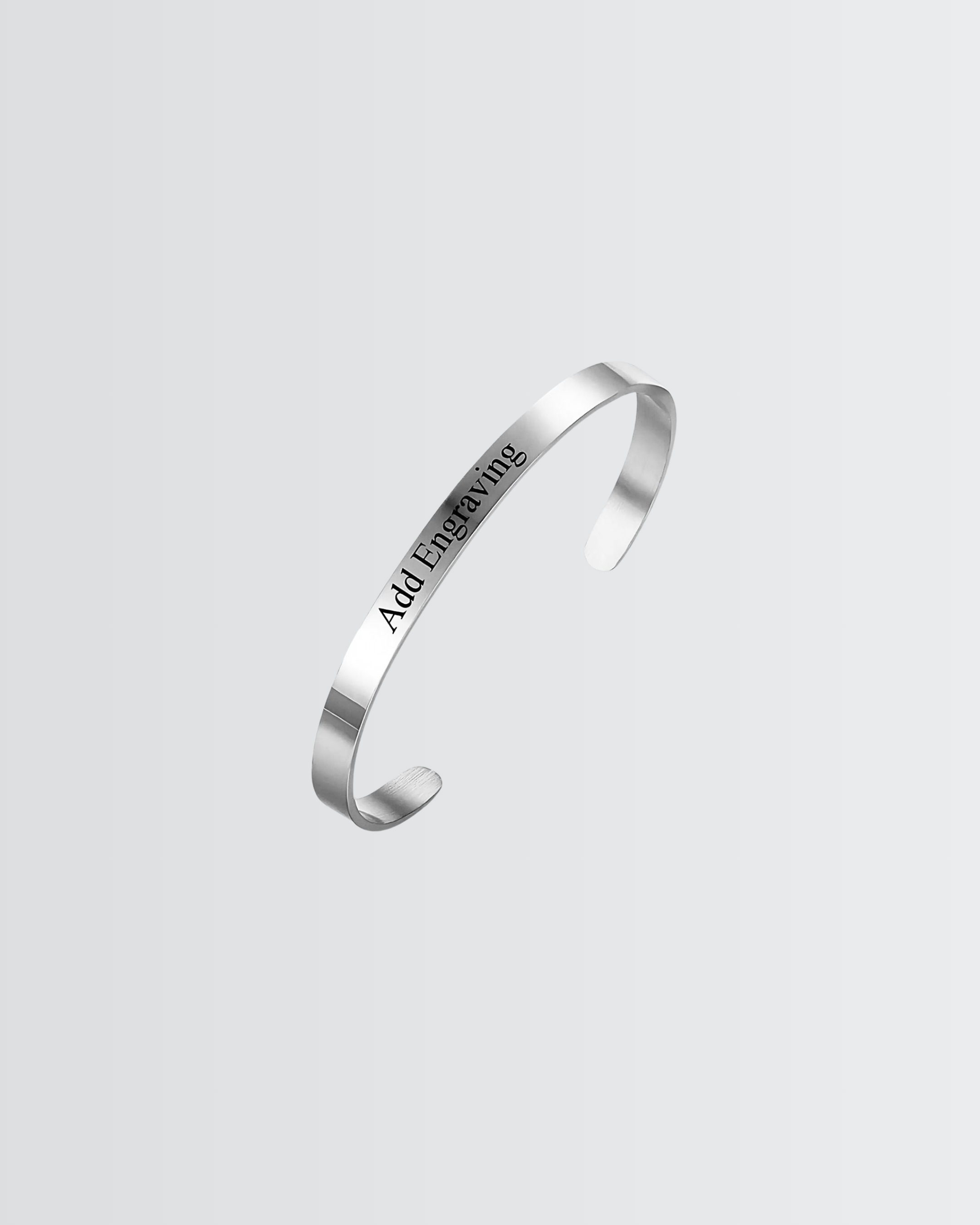 Personalize Your Name 6 mm Cuff Bangle