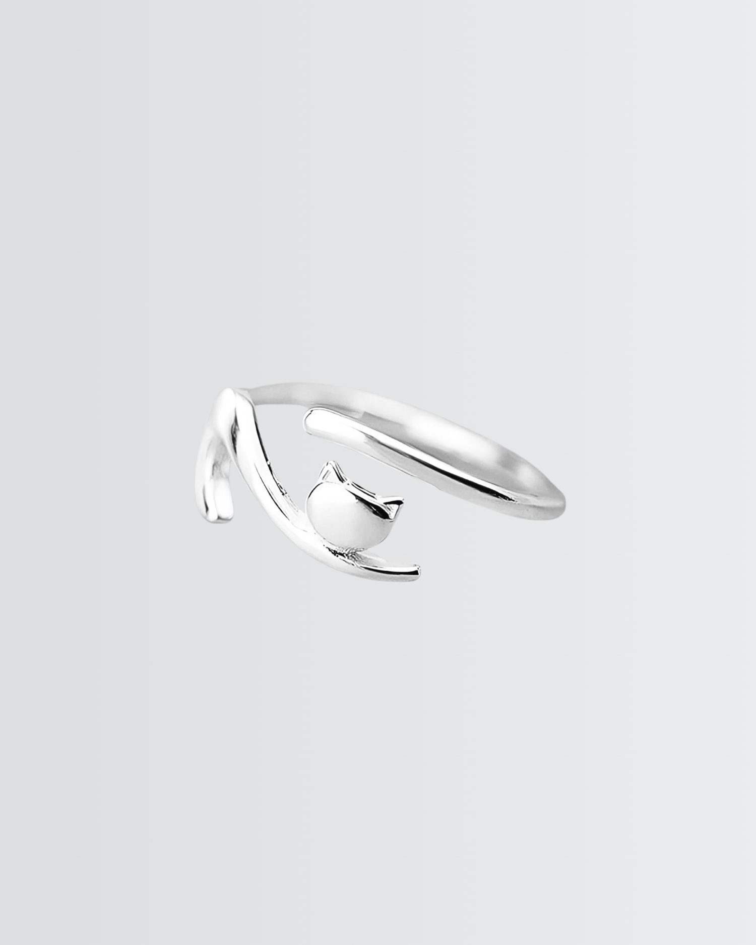 Bague Chat Courbée