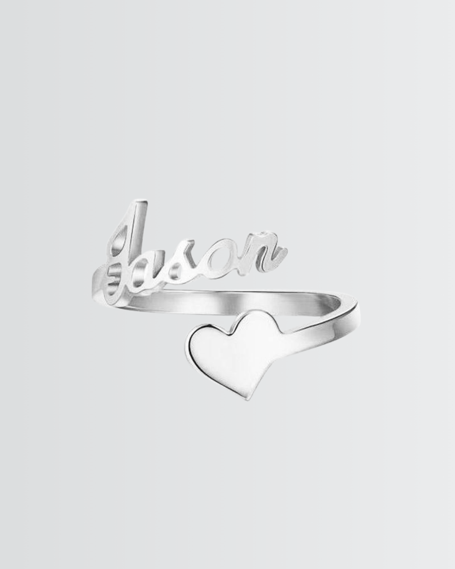 Personalize Your Name &amp; Heart Ring