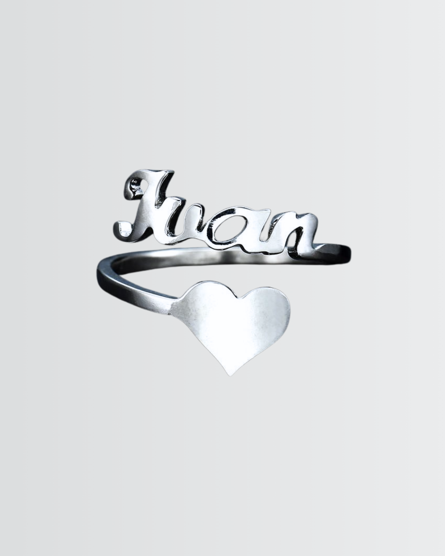 Personalize Your Name &amp; Heart Ring