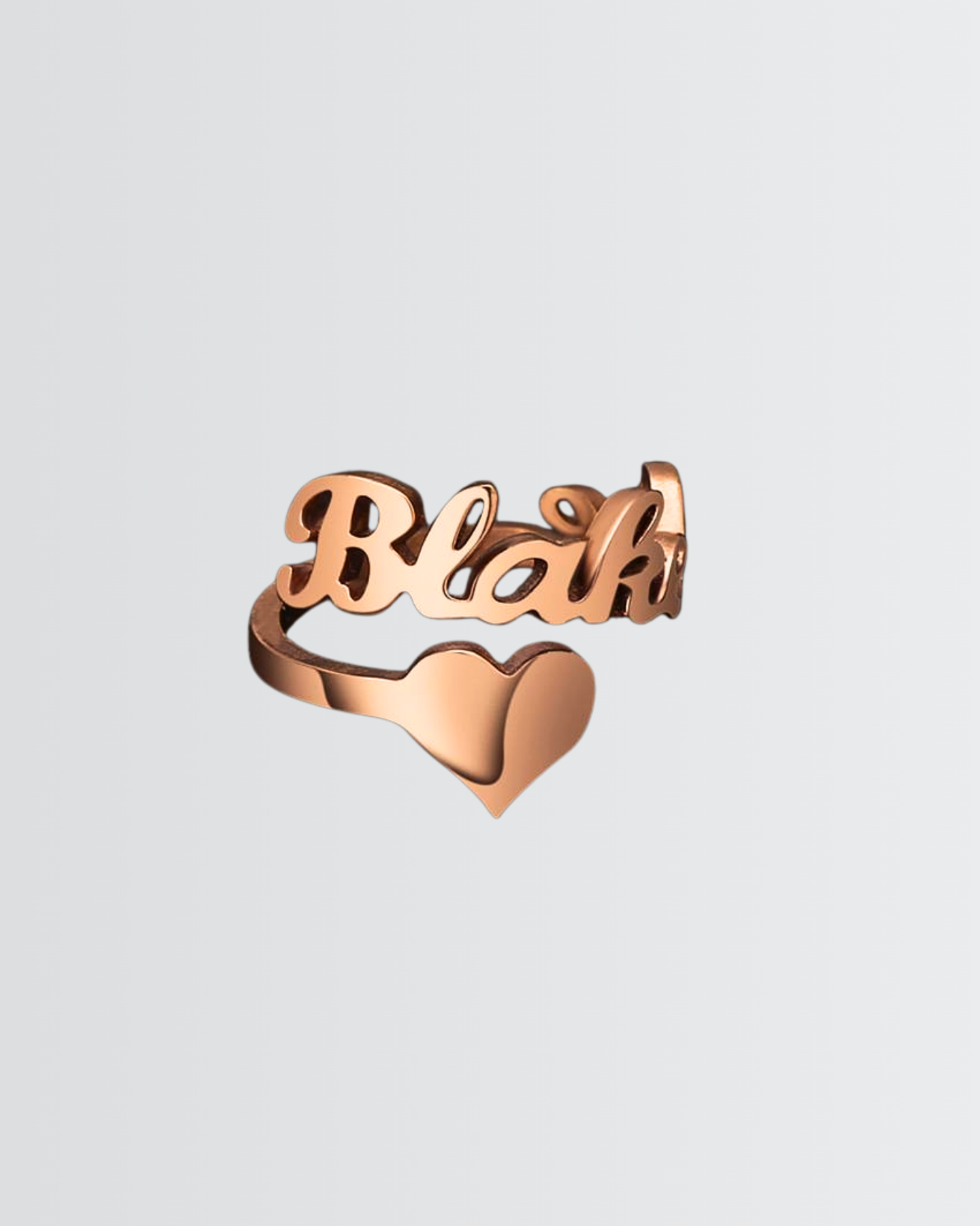Personalize Your Name &amp; Heart Ring