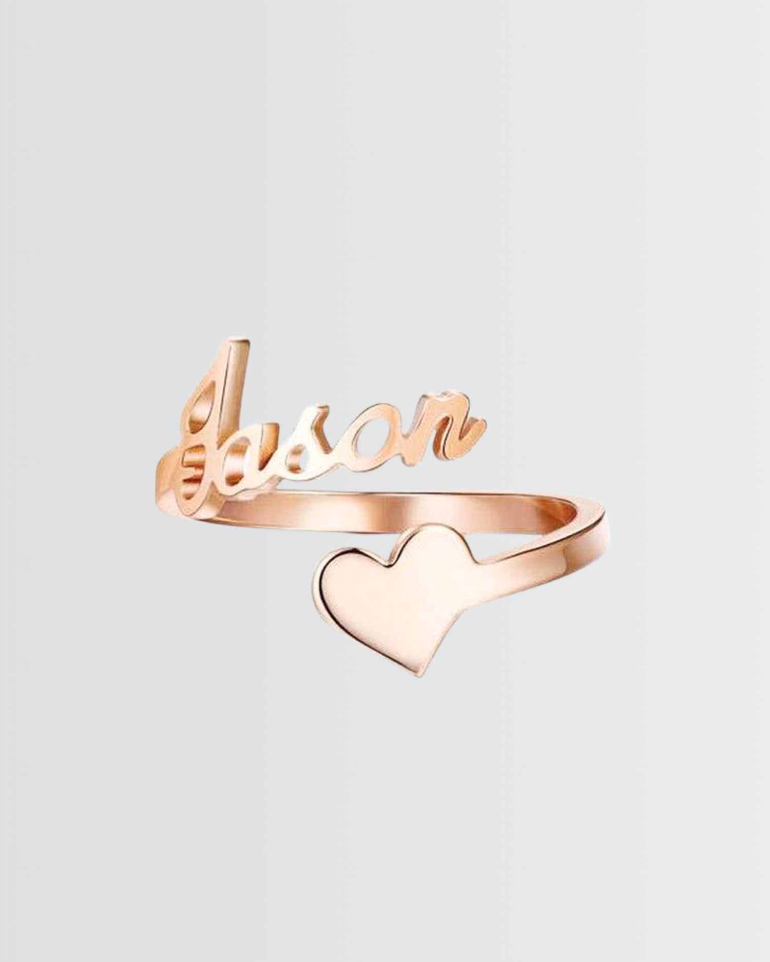 Personalize Your Name &amp; Heart Ring