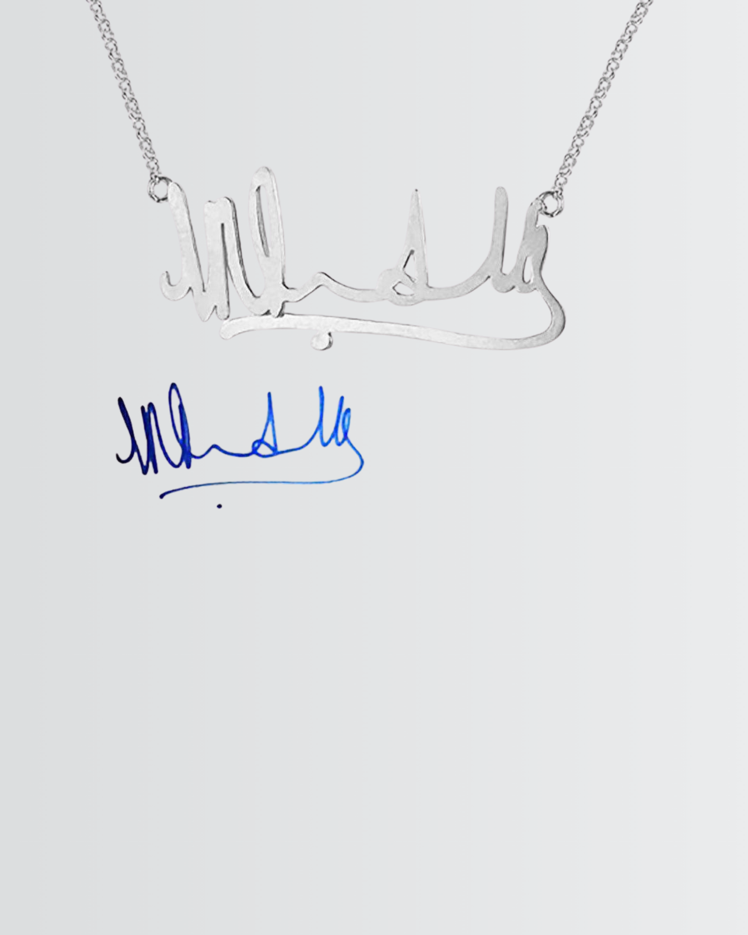 Personnalisez votre collier avec signature manuscrite