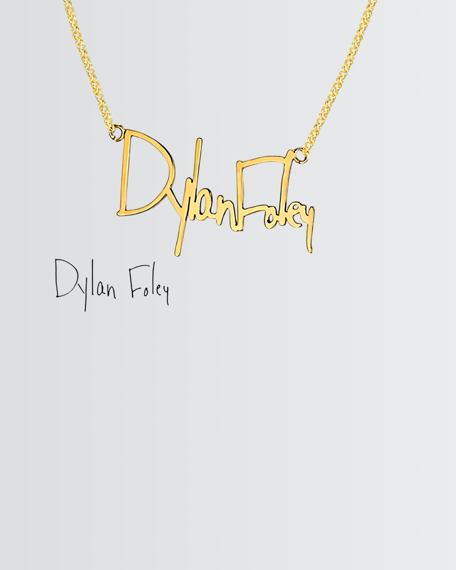 Personnalisez votre collier avec signature manuscrite