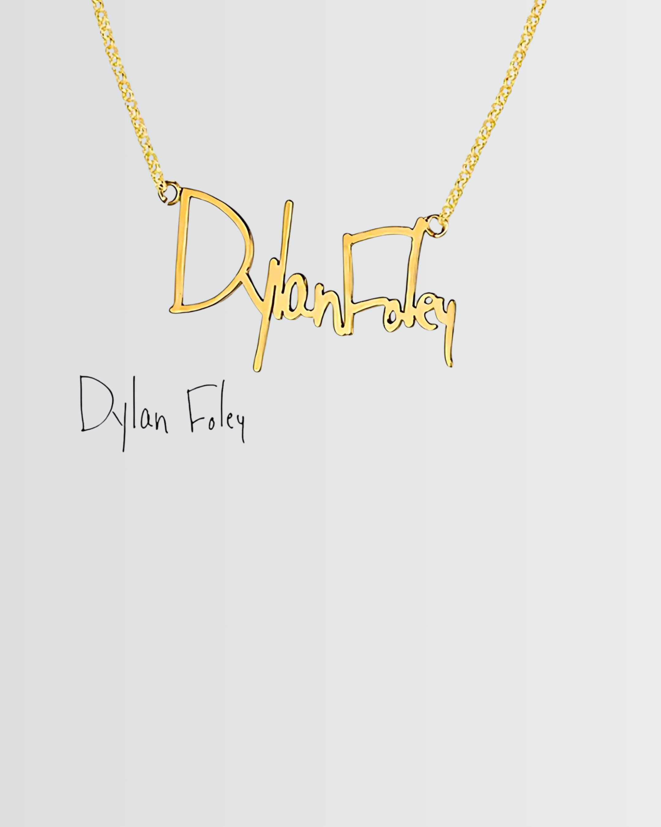 Personnalisez votre collier avec signature manuscrite