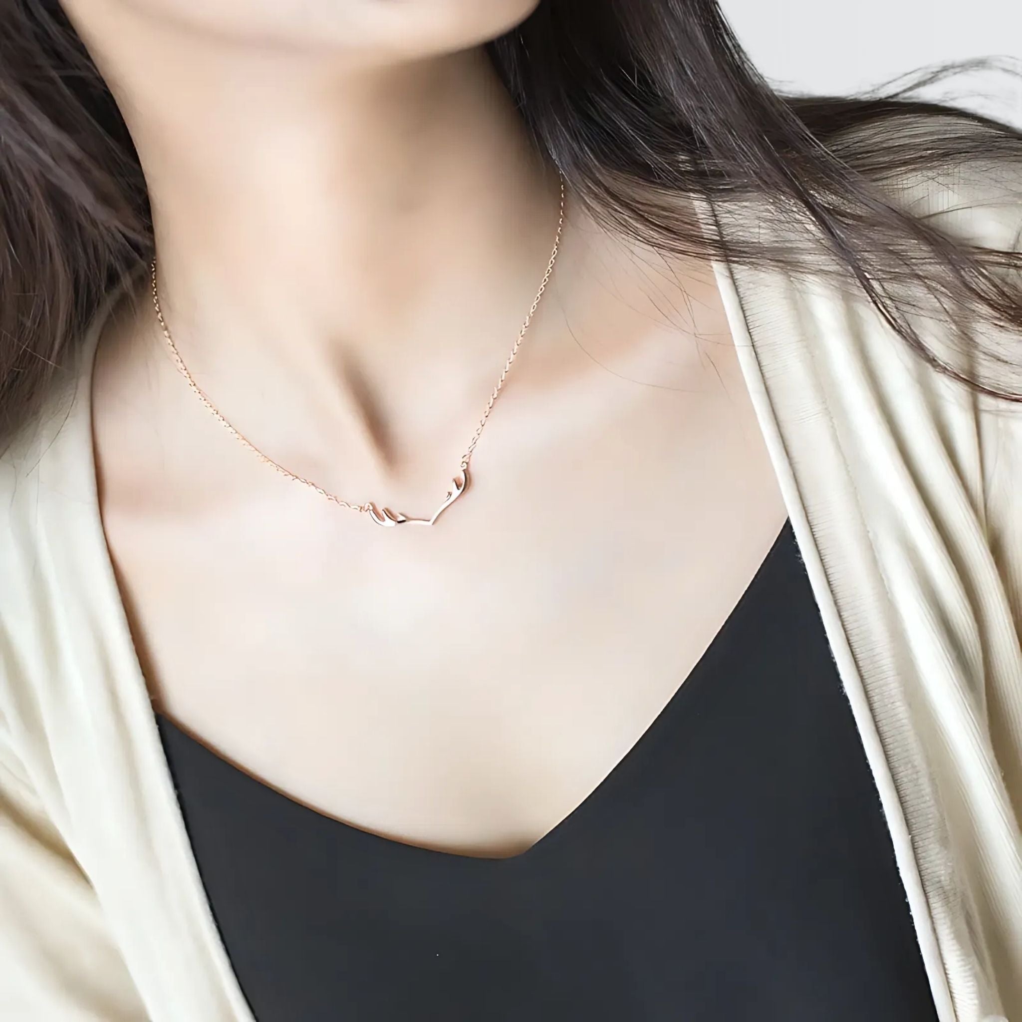 Modish Antlers Minimal Necklace