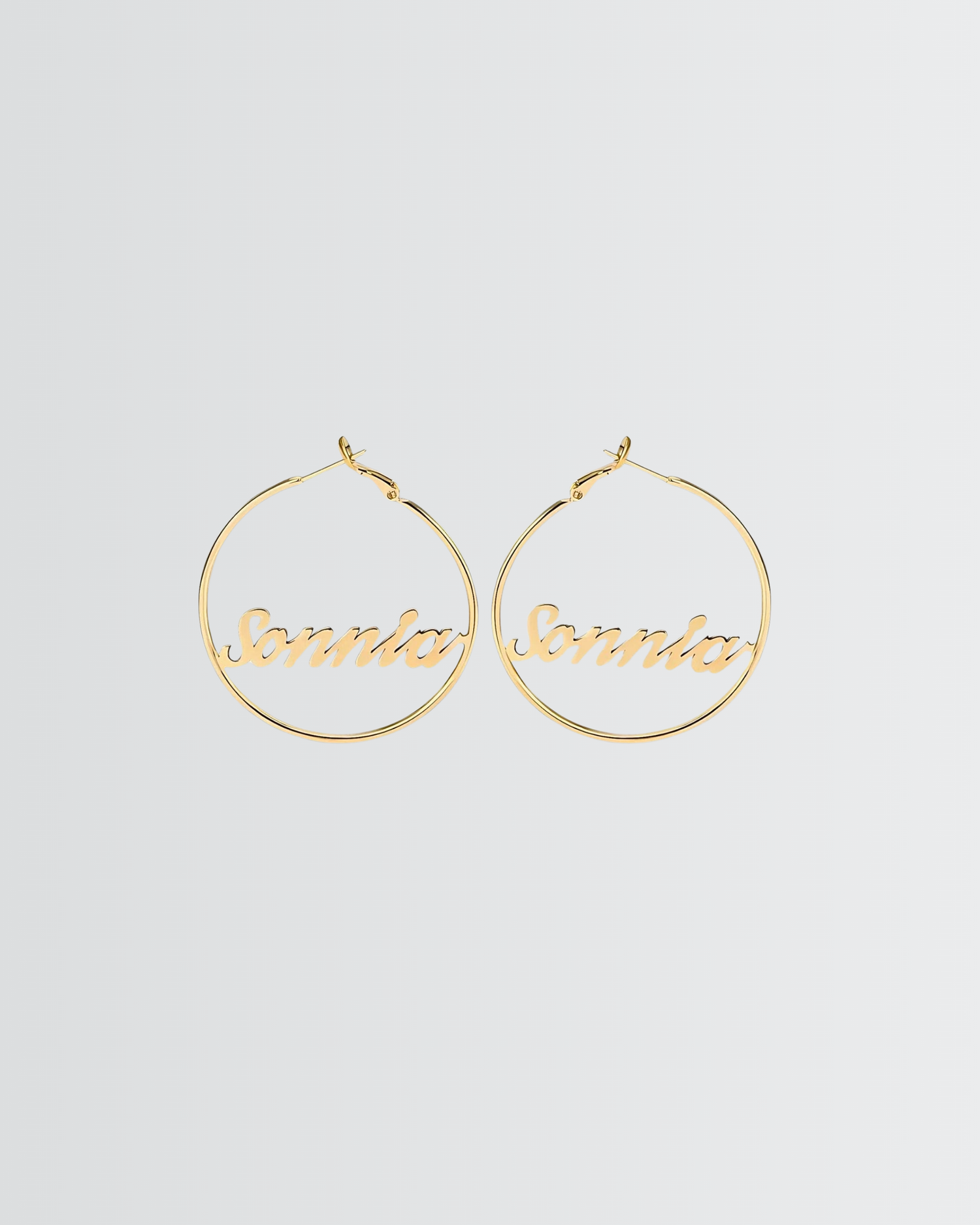 Personalize Your Name Hoop Earrings