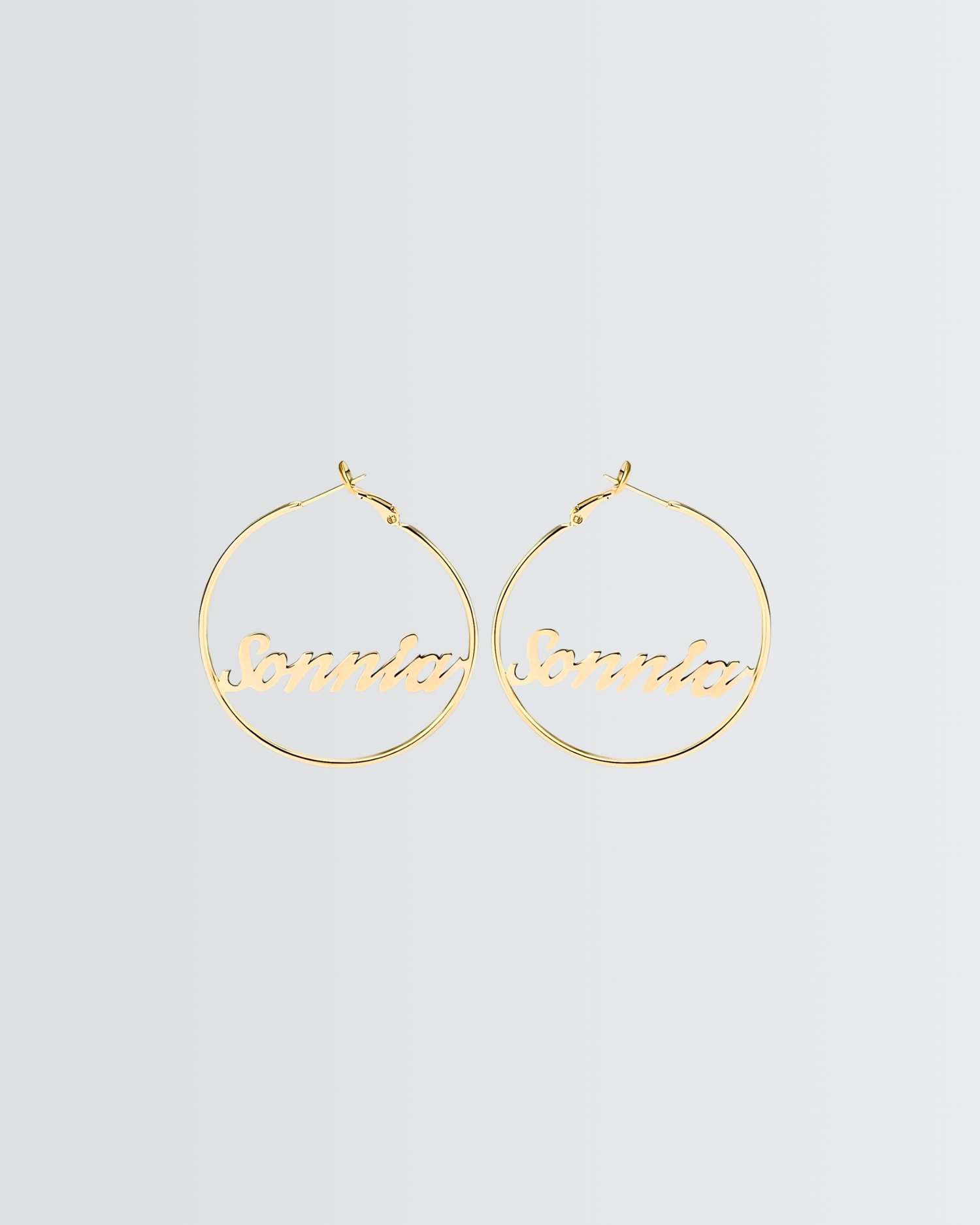 Personalize Your Name Hoop Earrings