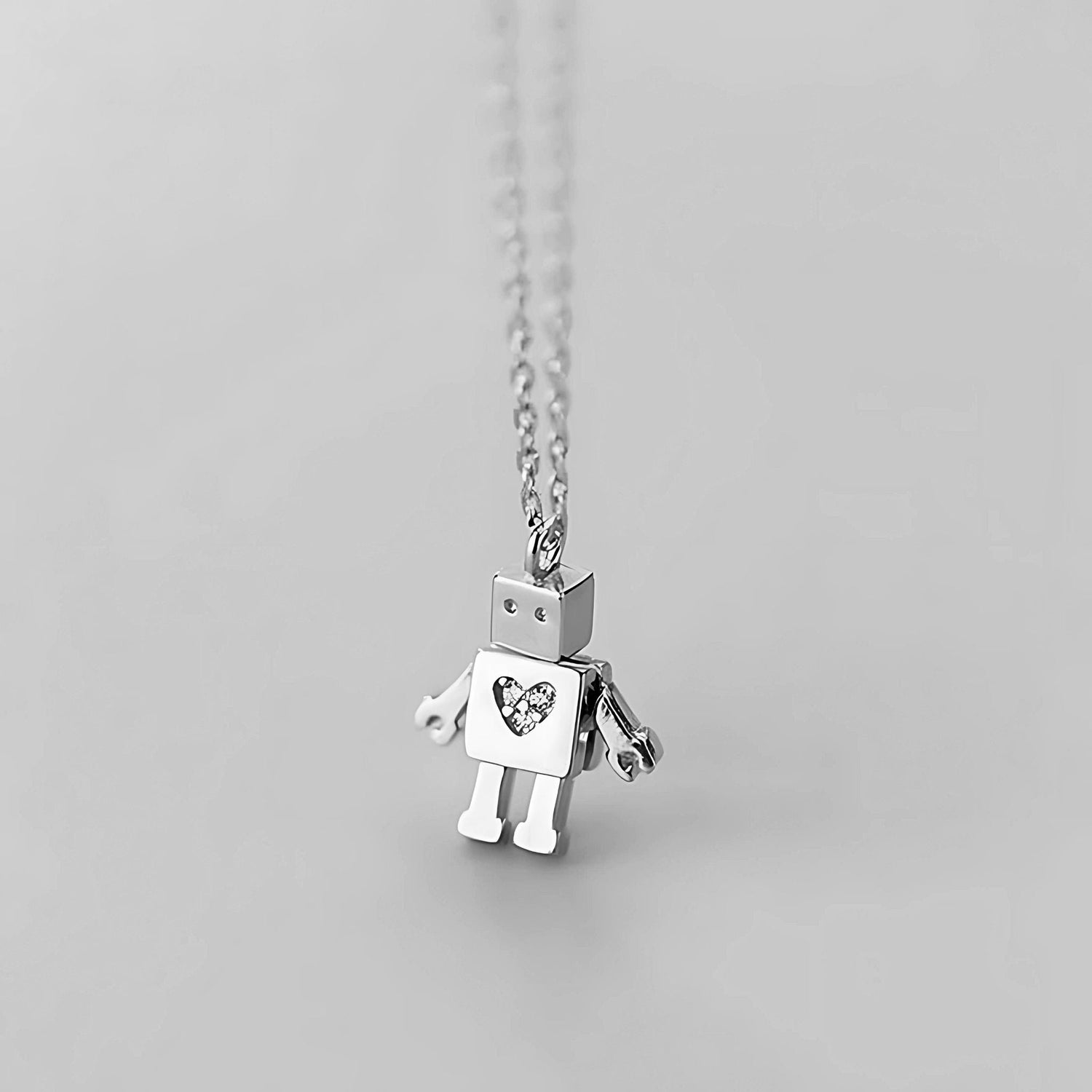 Er Bot Charm Minimal Necklace