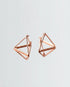 3D Triangular Minimal Studs -  Silver Earrings by BLINGLANE