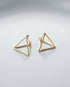 3D Triangular Minimal Studs -  Silver Earrings by BLINGLANE