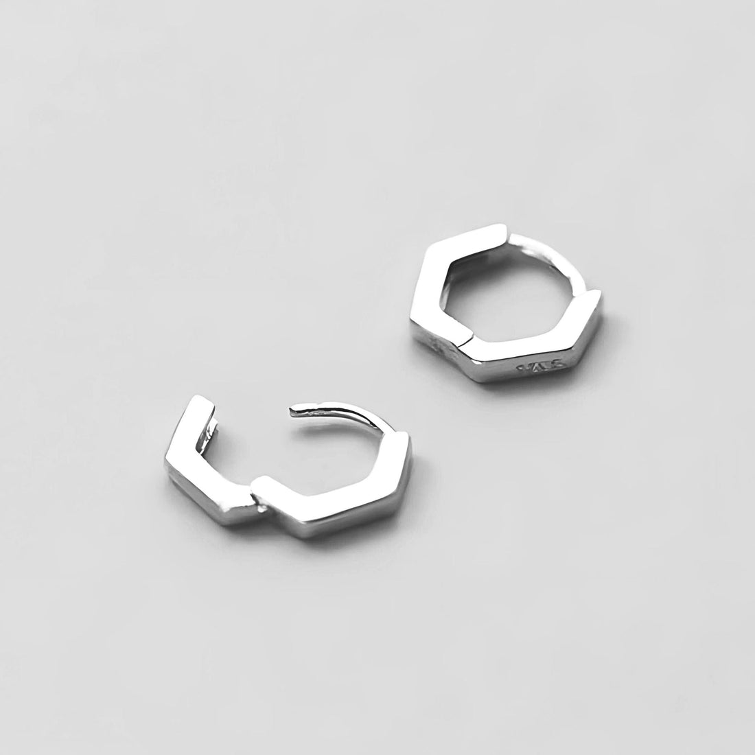 Adorable Hexagons Mini Hoops