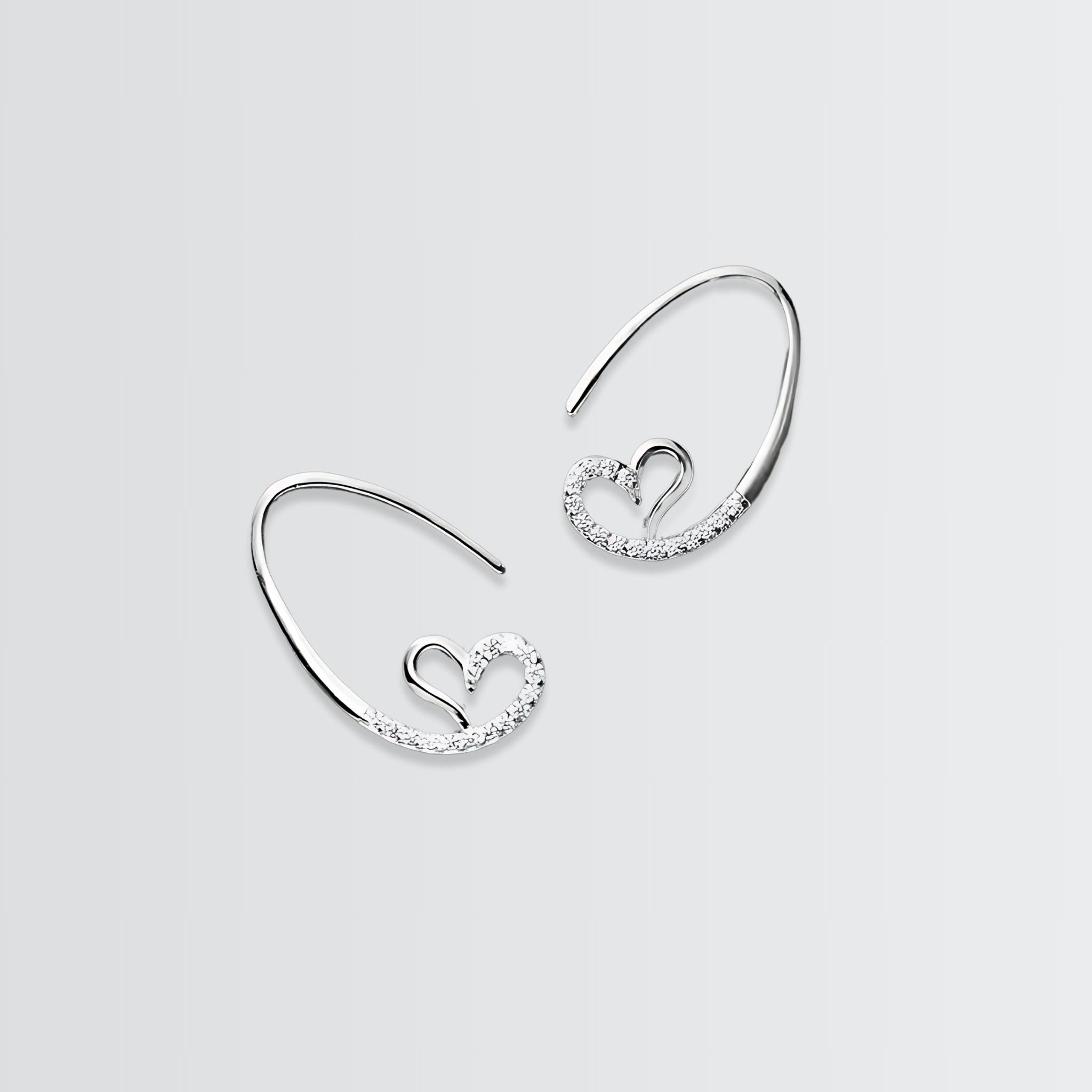 Boomerang Heart Minimal Earrings