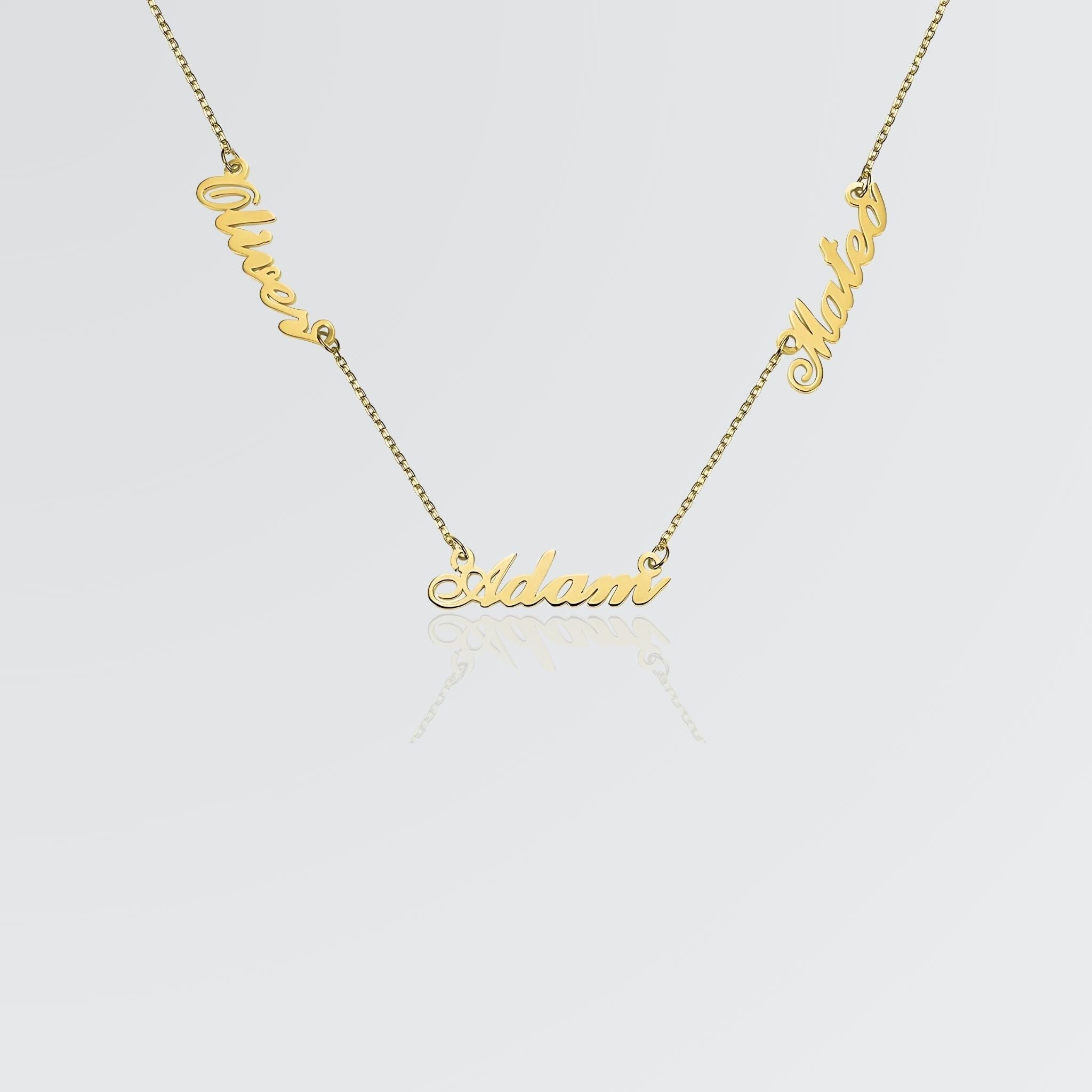 Personalize Three Names Necklace