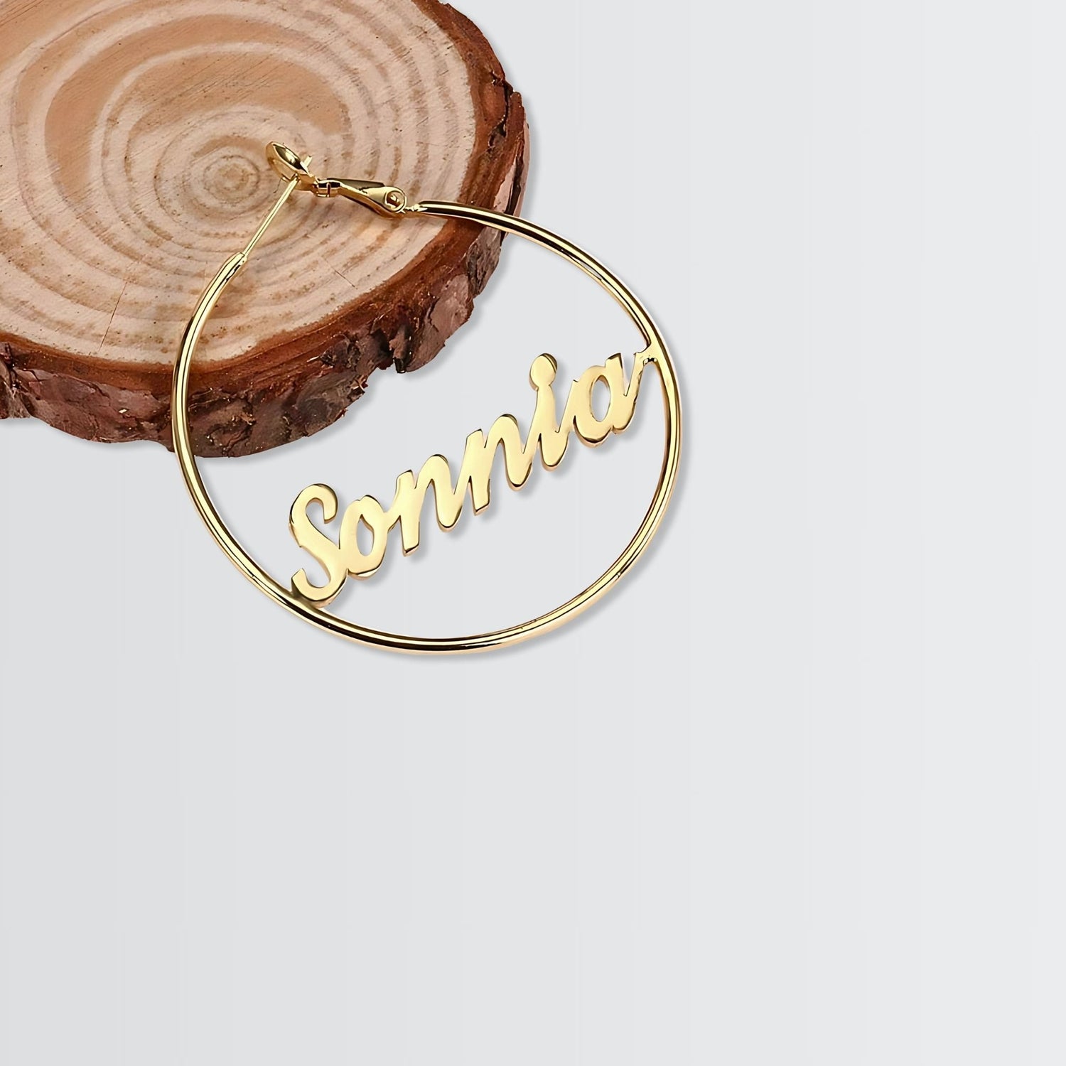 Personalize Your Name Hoop Earrings