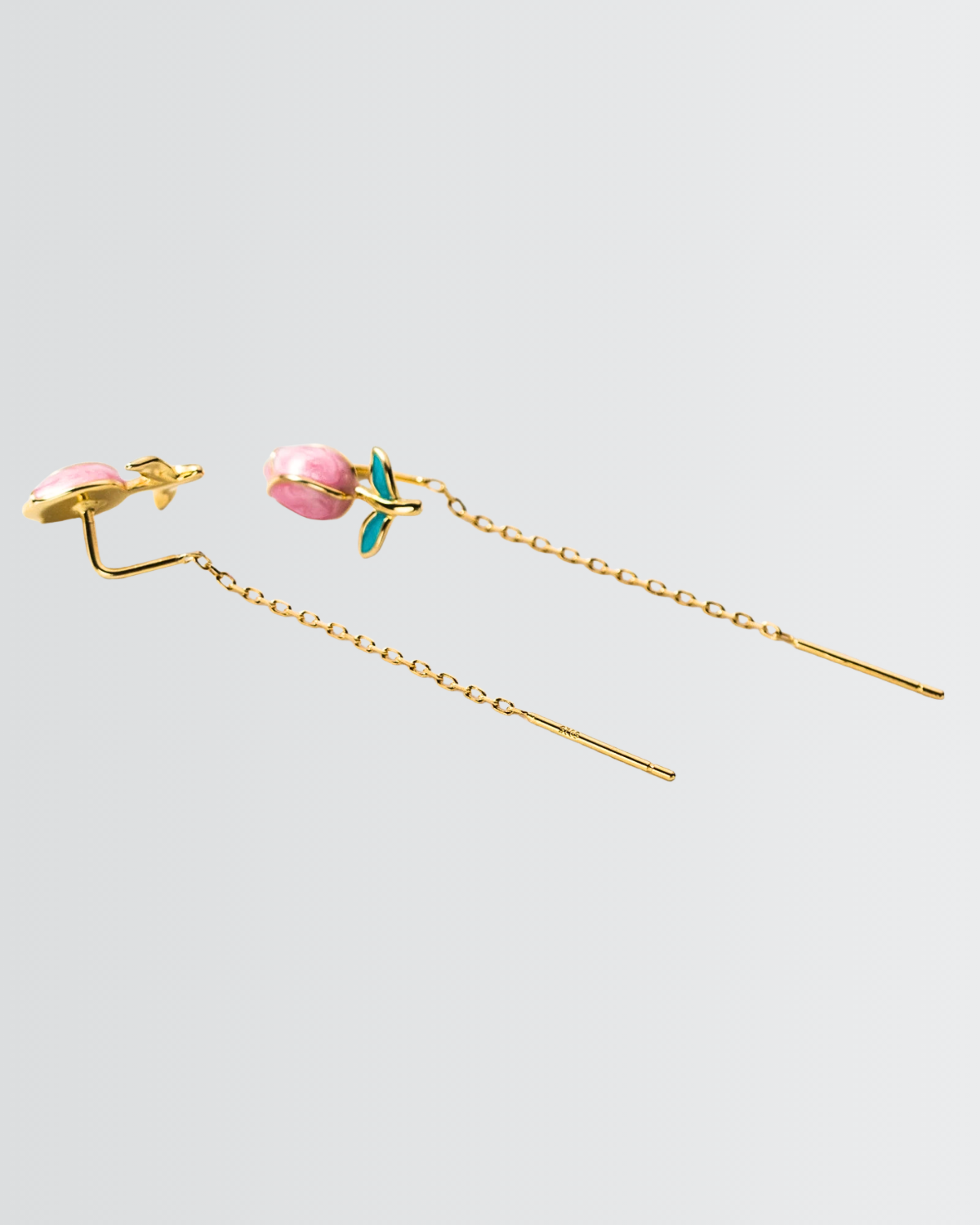 Tulip Reimagined Chain Earrings