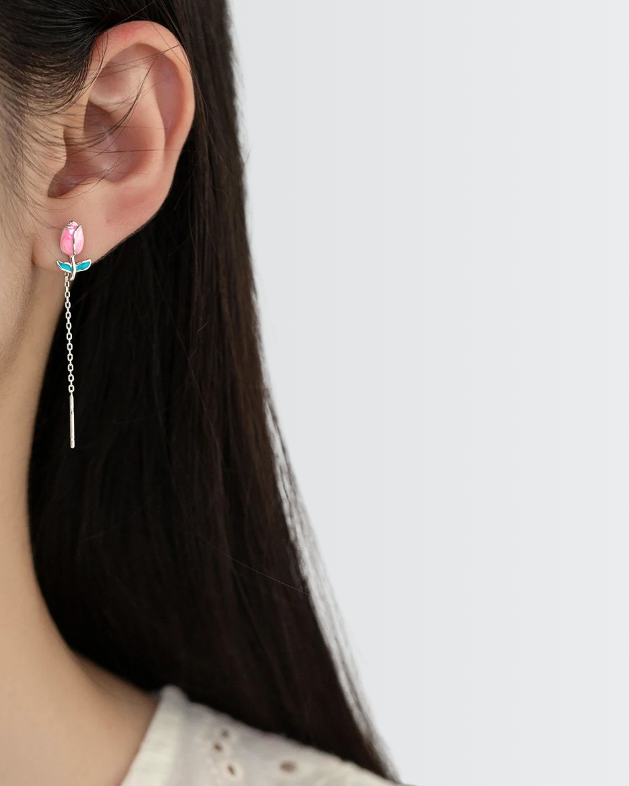 Tulip Reimagined Chain Earrings