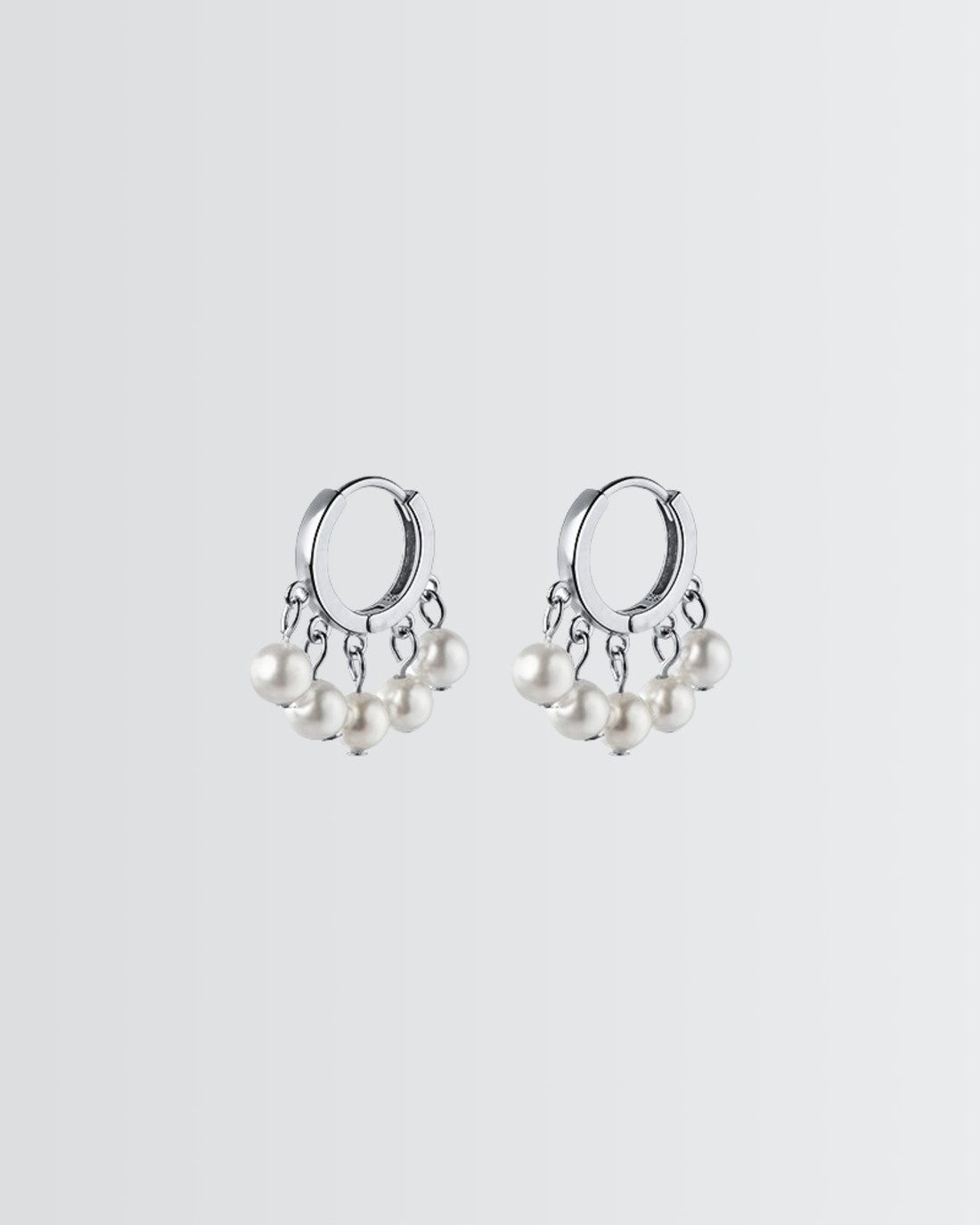 Gleaming Grace Pearl Hoops